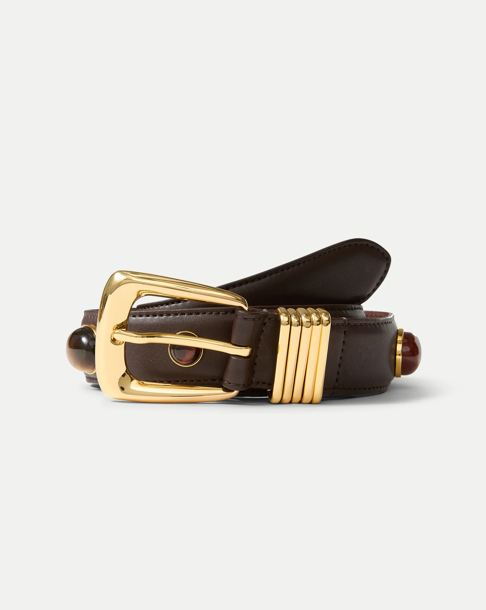 Arch Embellished Leather Belt - Image 3