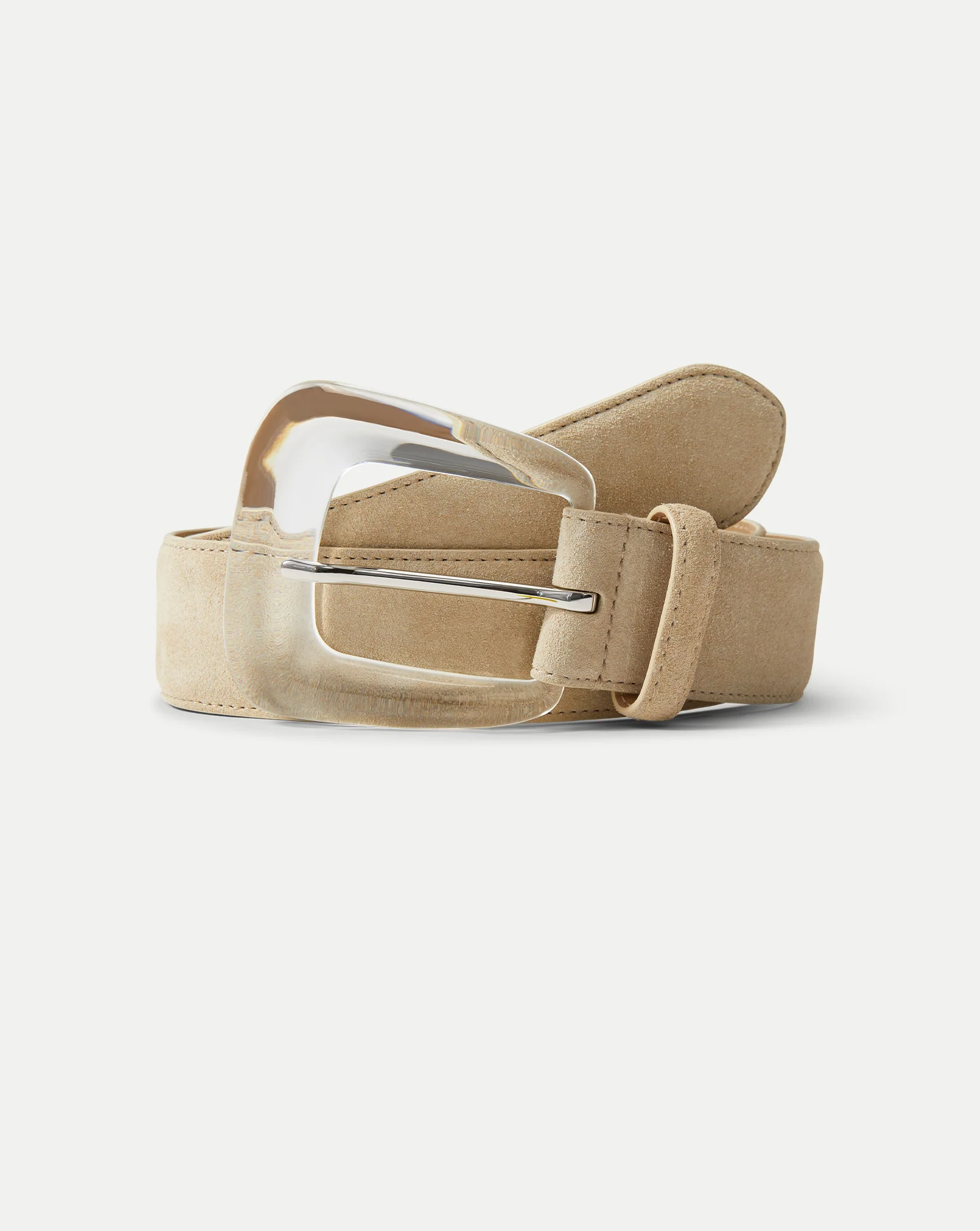 Arch Resin-Buckle Suede Belt - Image 3