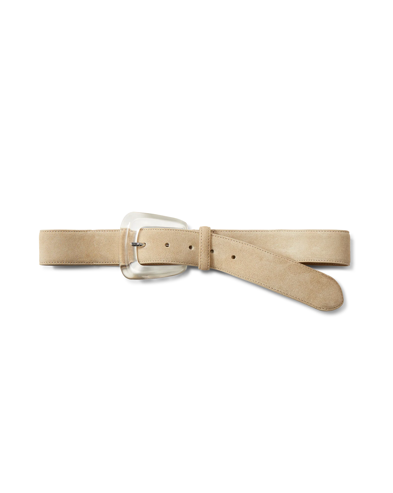 Arch Resin-Buckle Suede Belt - Image 6