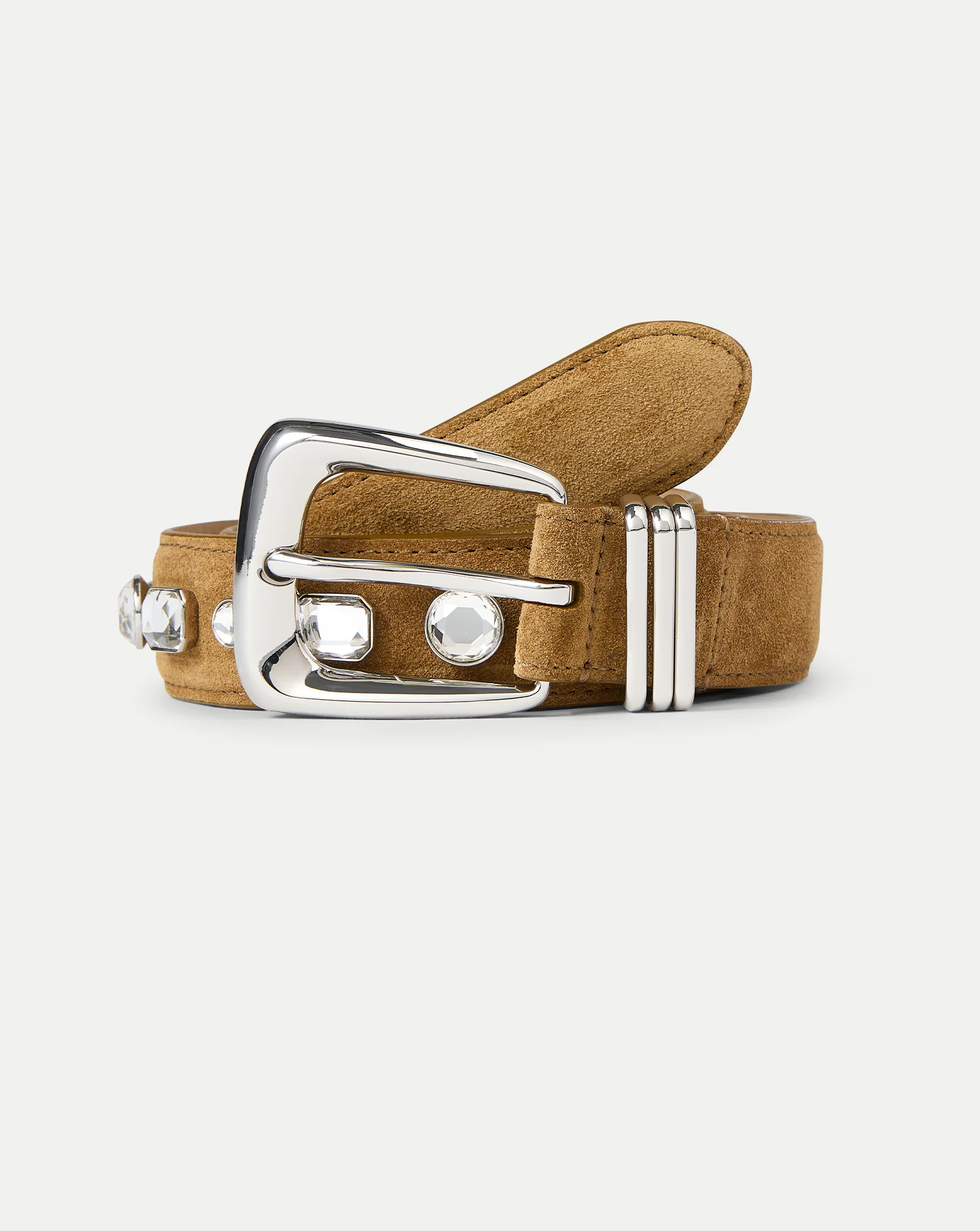 Arch Suede Embellished Belt - Image 3