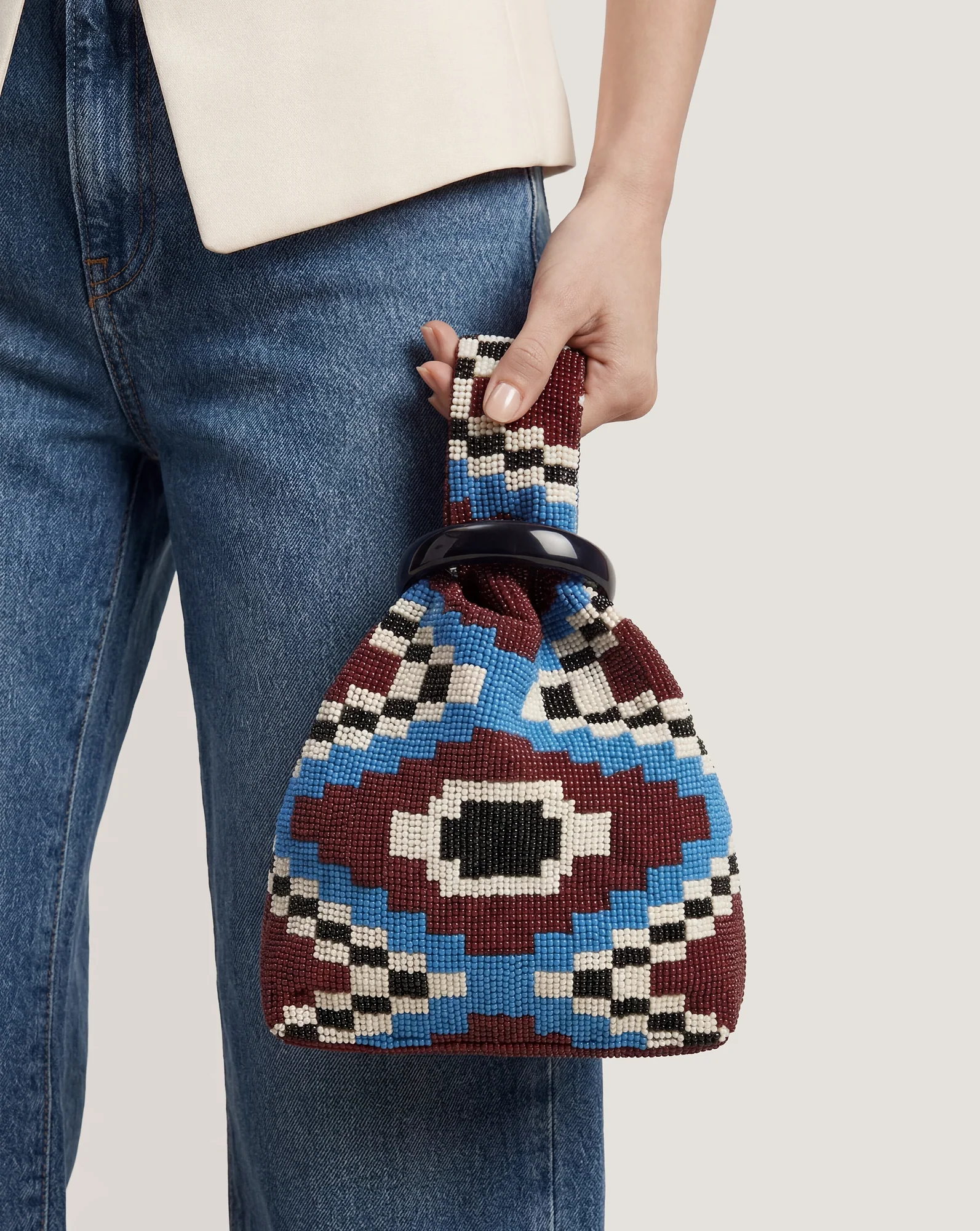 Beaded Veronica Beard Swing Clutch - Image 2