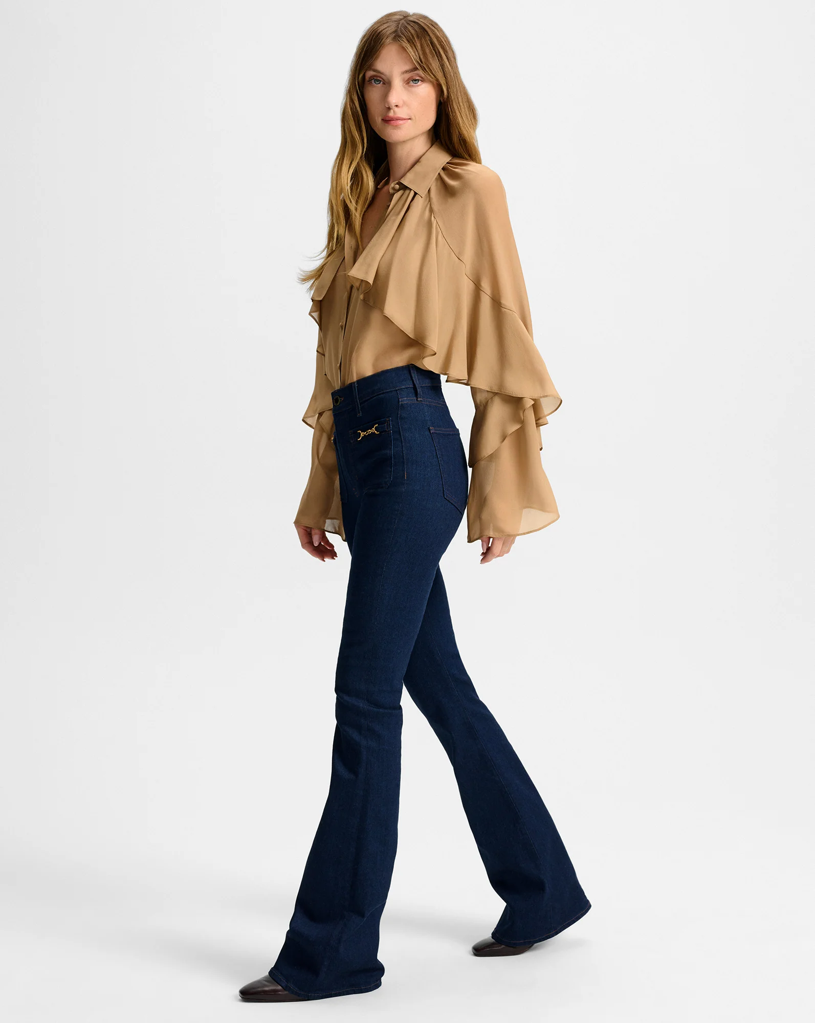 Beverly Chain-Pocket Skinny-Flare Jean - Image 3