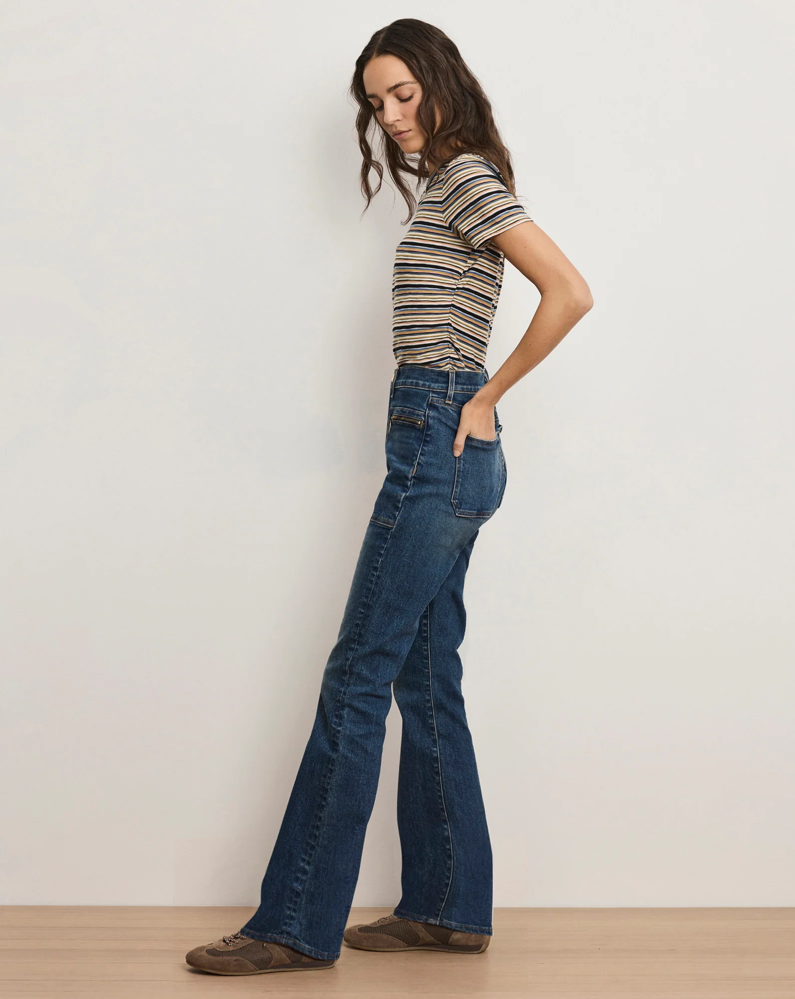 Beverly Patch-Pocket Skinny-Flare Jean - Image 3