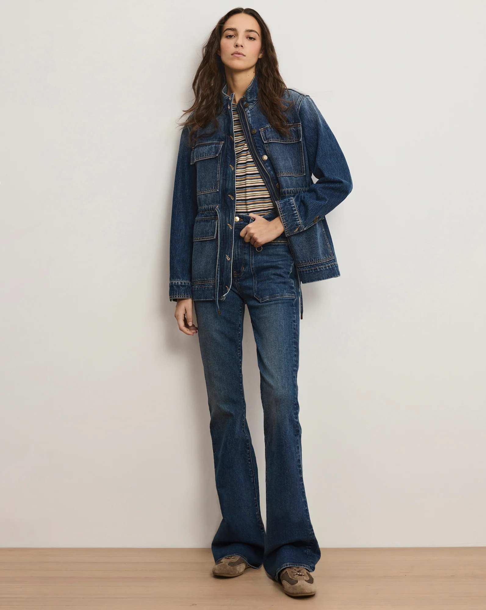 Beverly Patch-Pocket Skinny-Flare Jean - Image 6