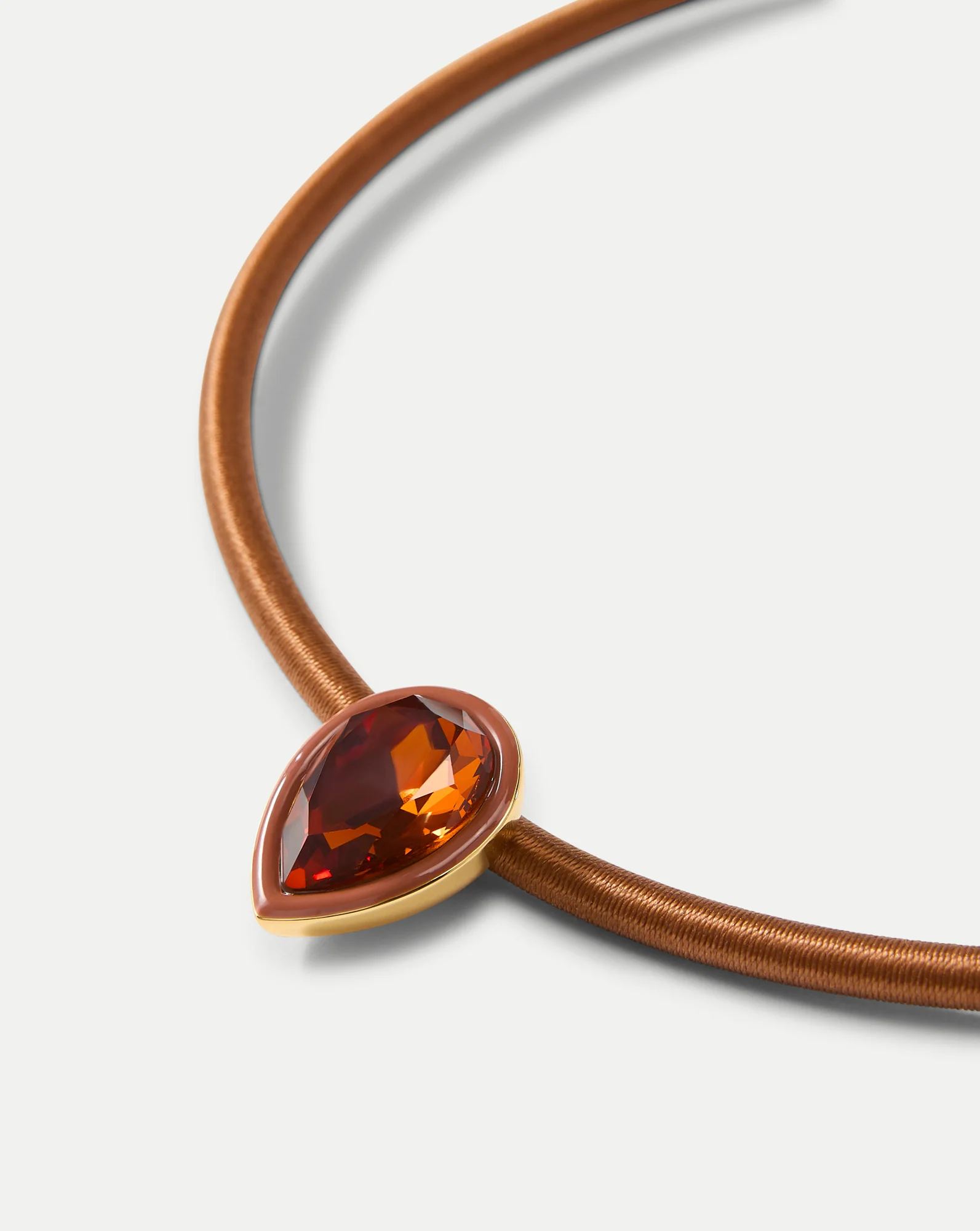 Brown Cord Pendant Necklace - Image 3