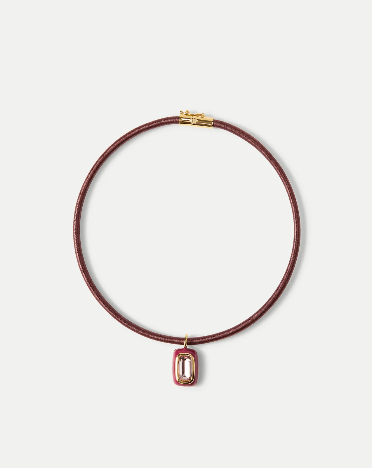 Burgundy Cord Pendant Necklace