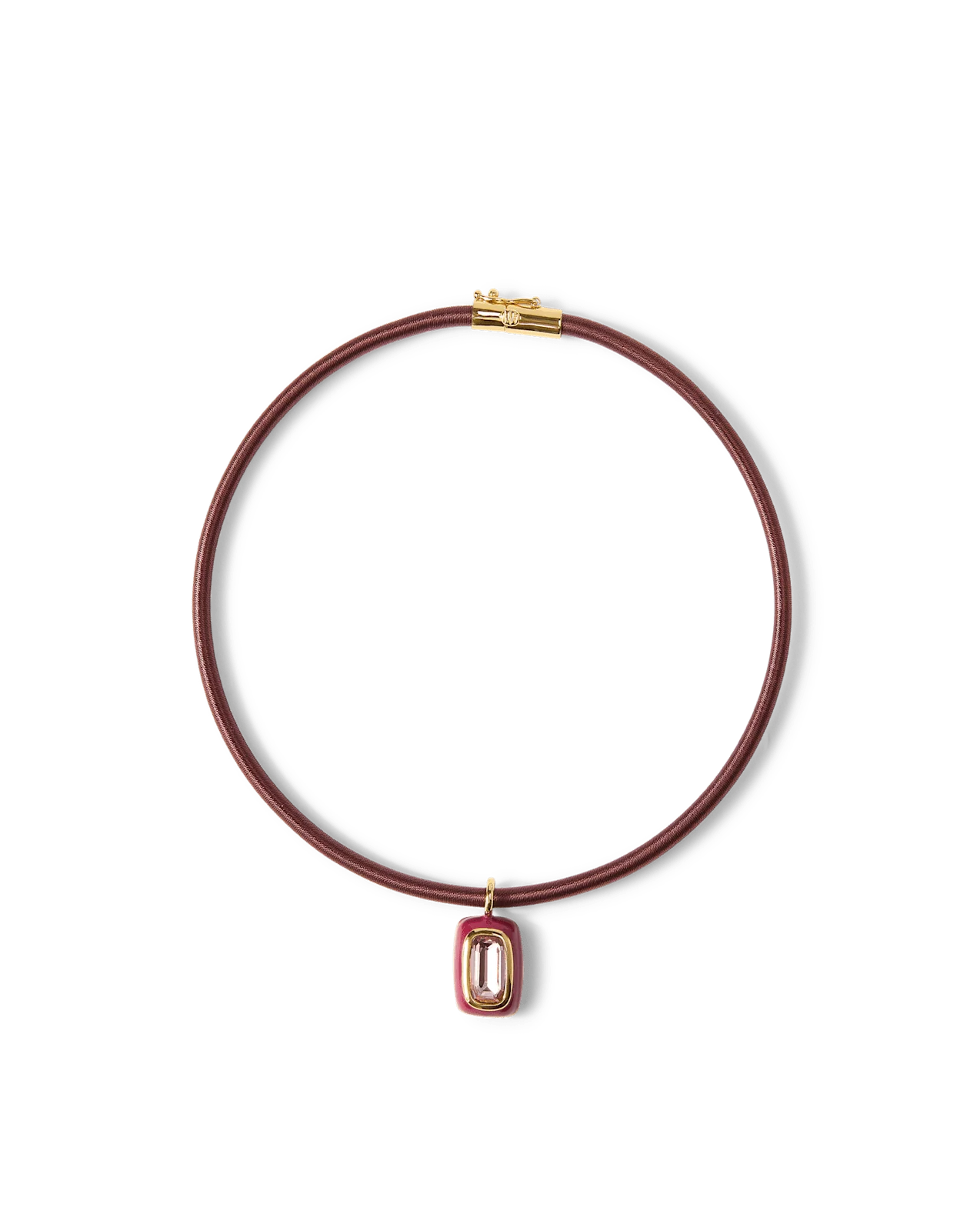Burgundy Cord Pendant Necklace - Image 5