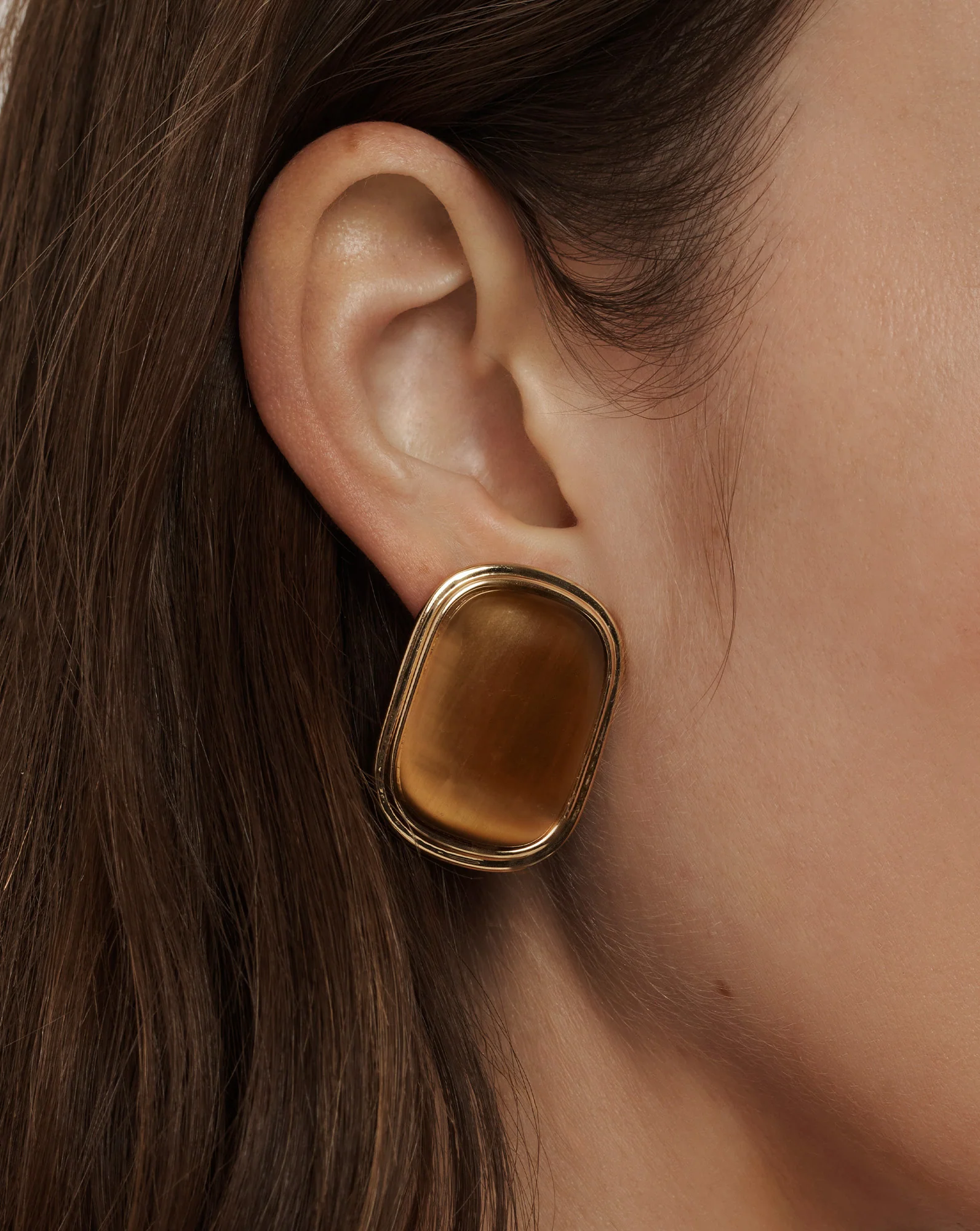 Cat’s Eye Stone Earring - Image 2