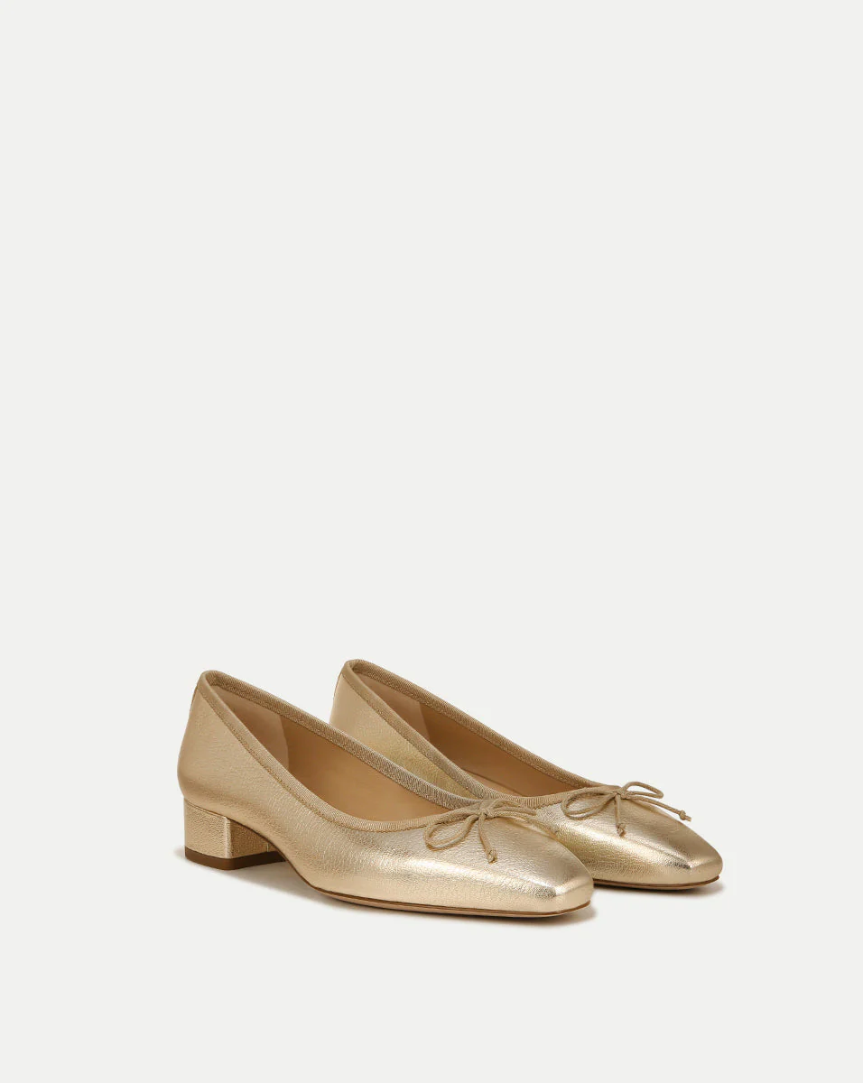 Cecile Metallic Leather Ballet Pump - Image 2