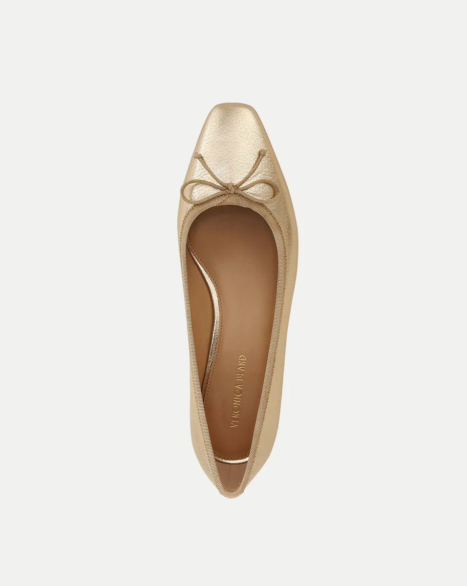 Cecile Metallic Leather Ballet Pump - Image 3