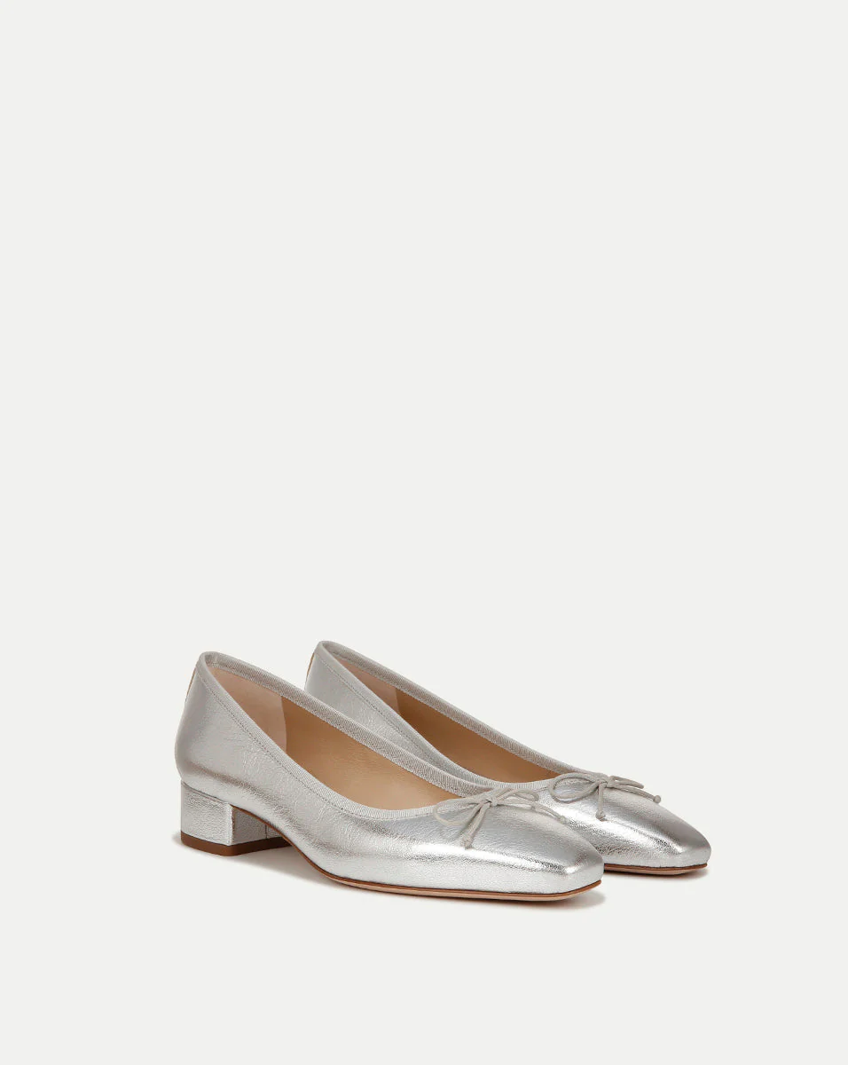 Cecile Metallic Leather Ballet Pump - Image 6