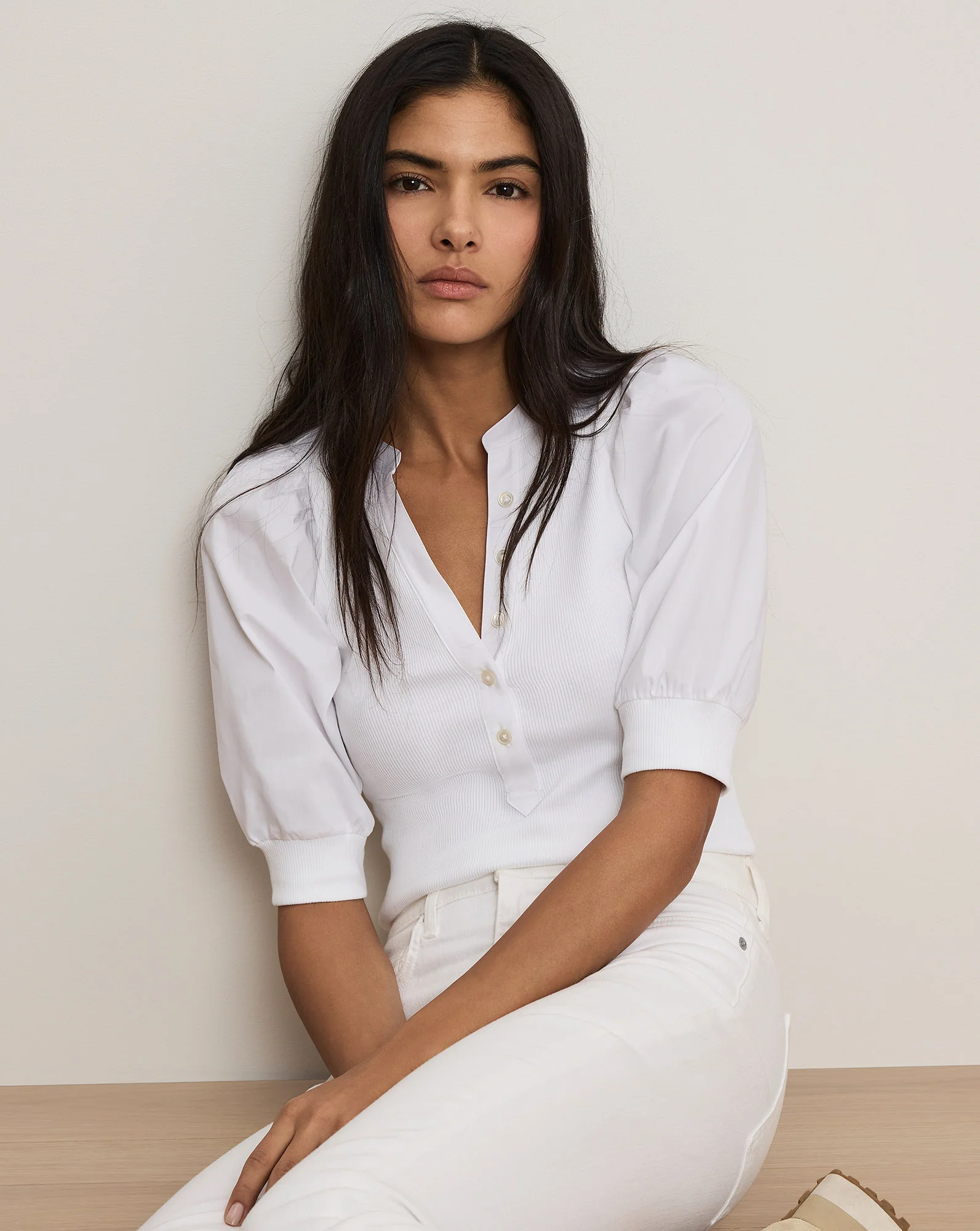 Coralee Puff-Sleeve Top