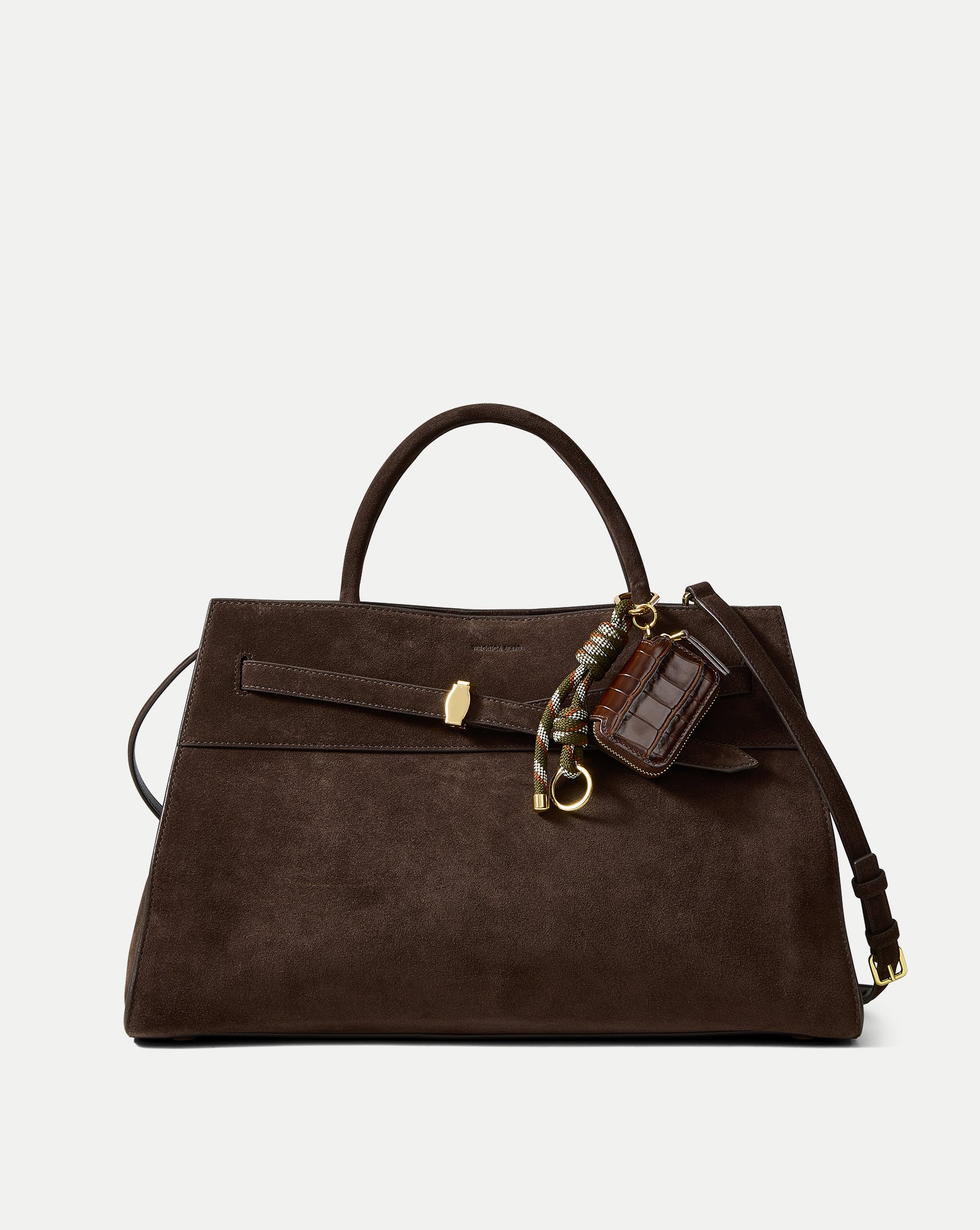 Croc-Embossed Zip Pouch Bag Charm - Image 2