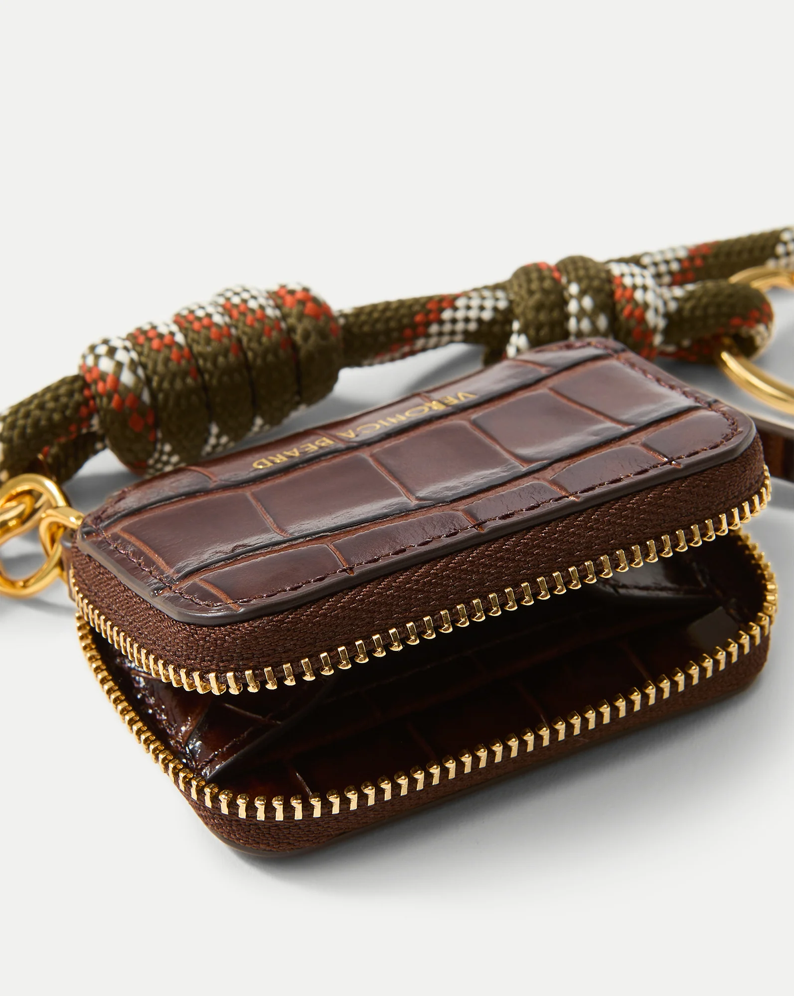Croc-Embossed Zip Pouch Bag Charm - Image 3