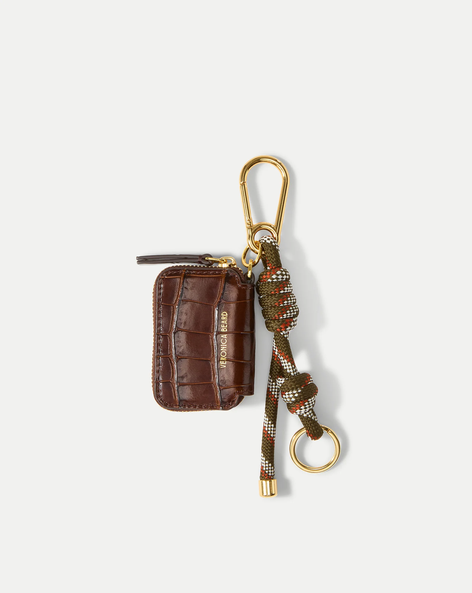 Croc-Embossed Zip Pouch Bag Charm - Image 4