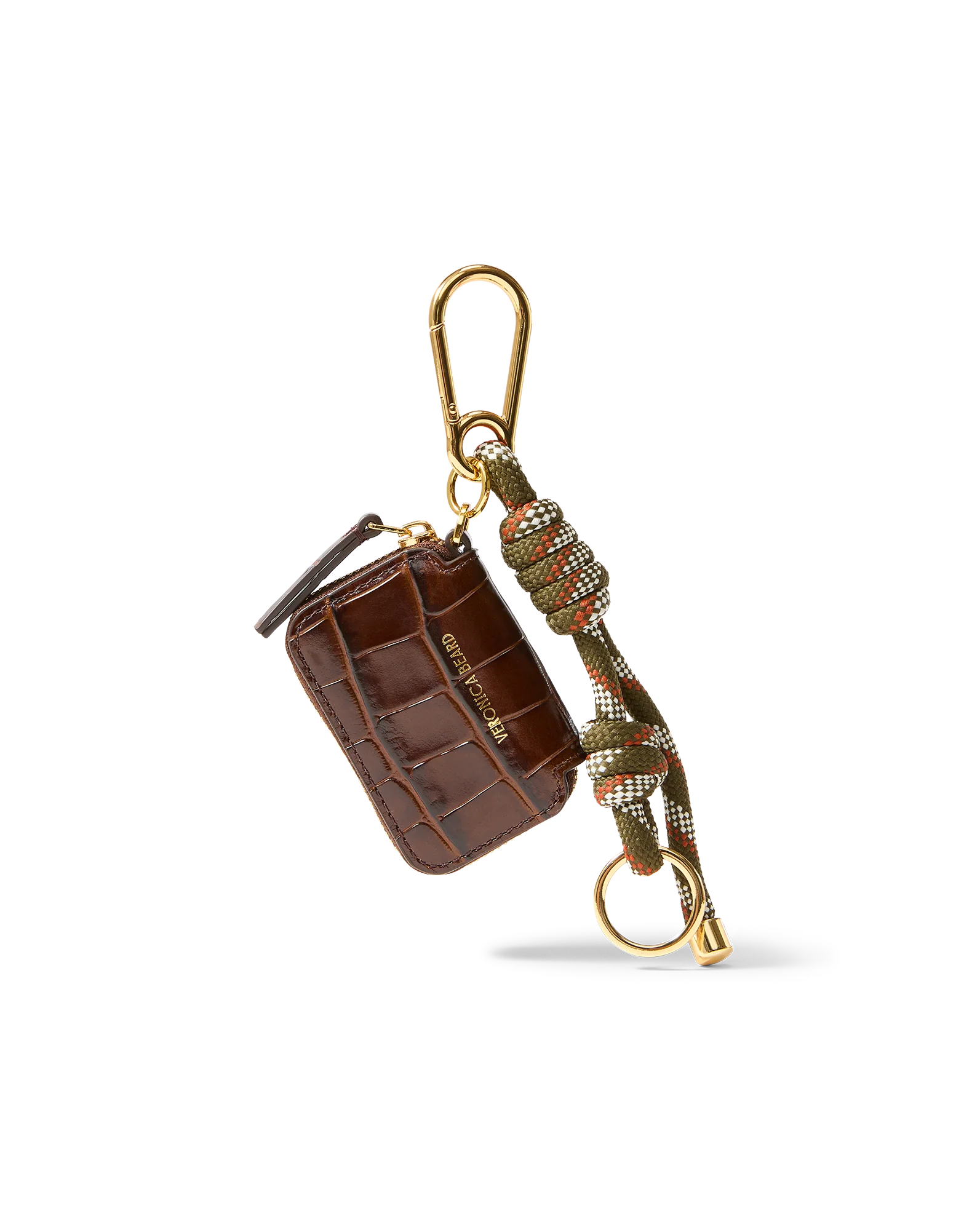 Croc-Embossed Zip Pouch Bag Charm - Image 5