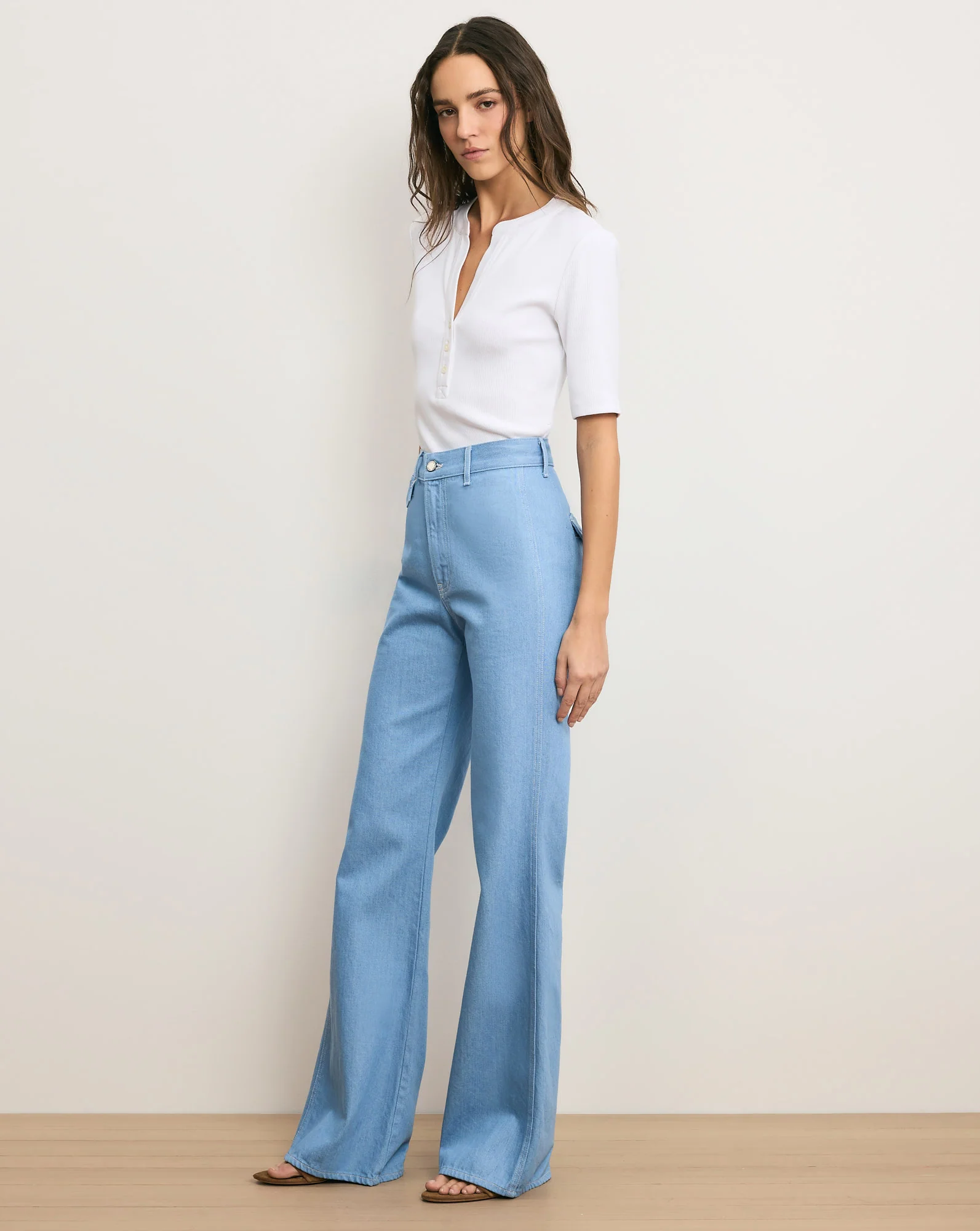 Crosbie Flap-Pocket Slim Wide-Leg Jean - Image 3