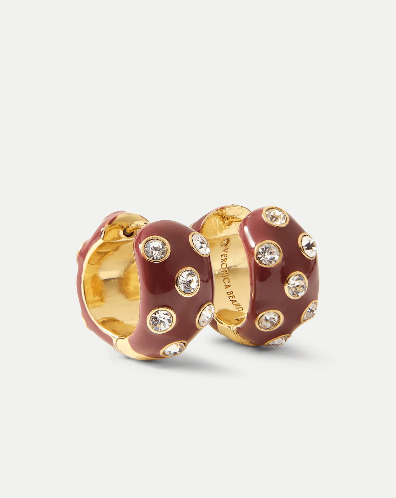 Crystal and Enamel Huggie Hoop - Image 3