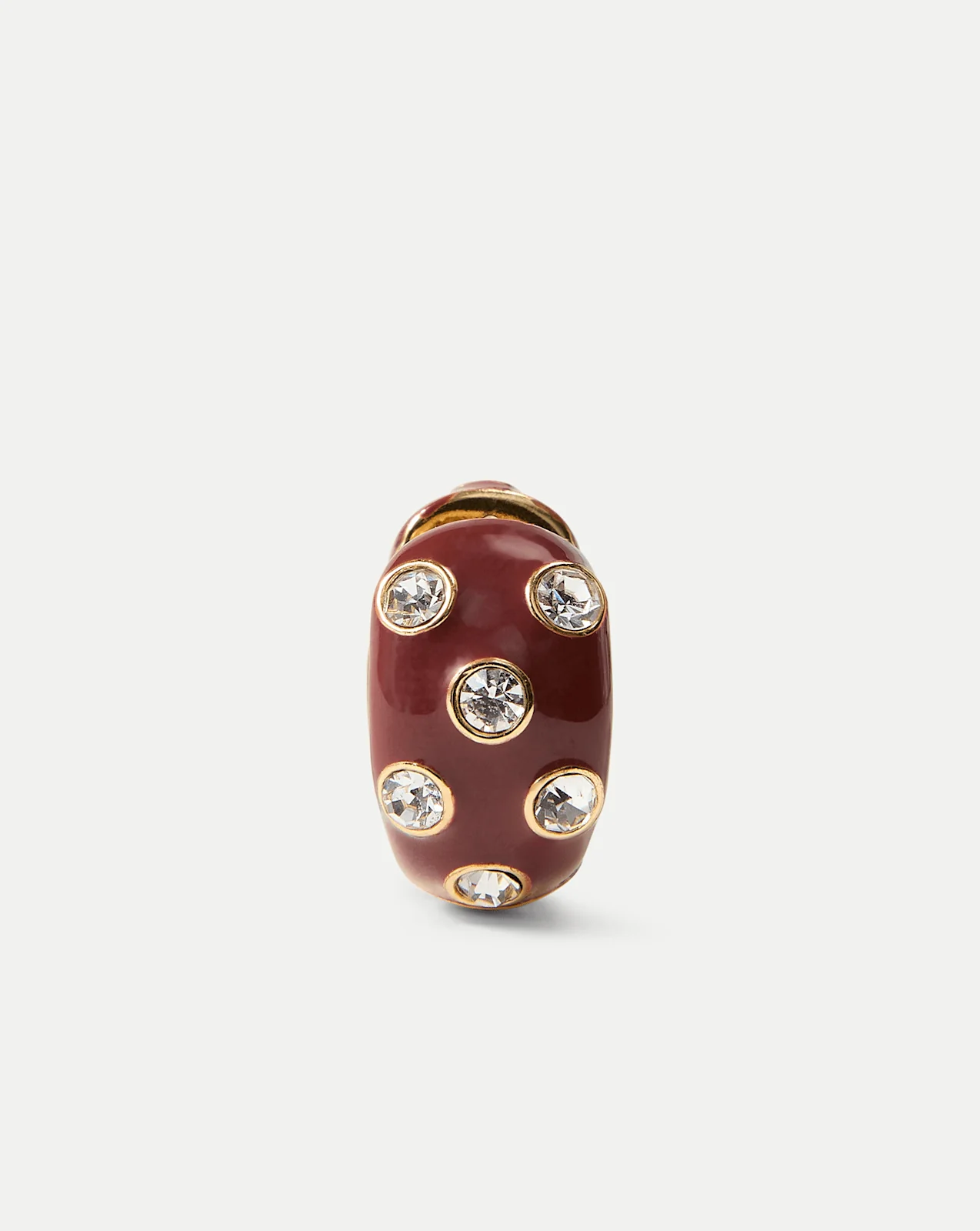 Crystal and Enamel Huggie Hoop - Image 4