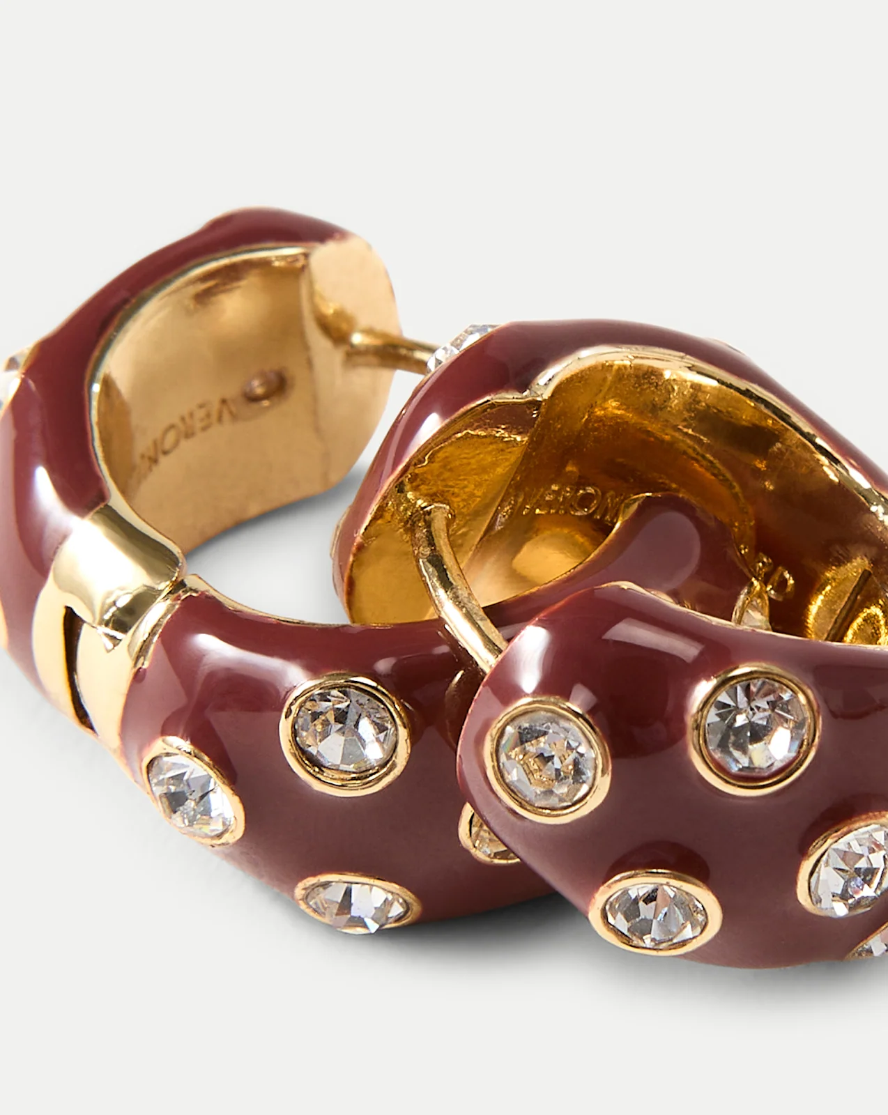 Crystal and Enamel Huggie Hoop - Image 5