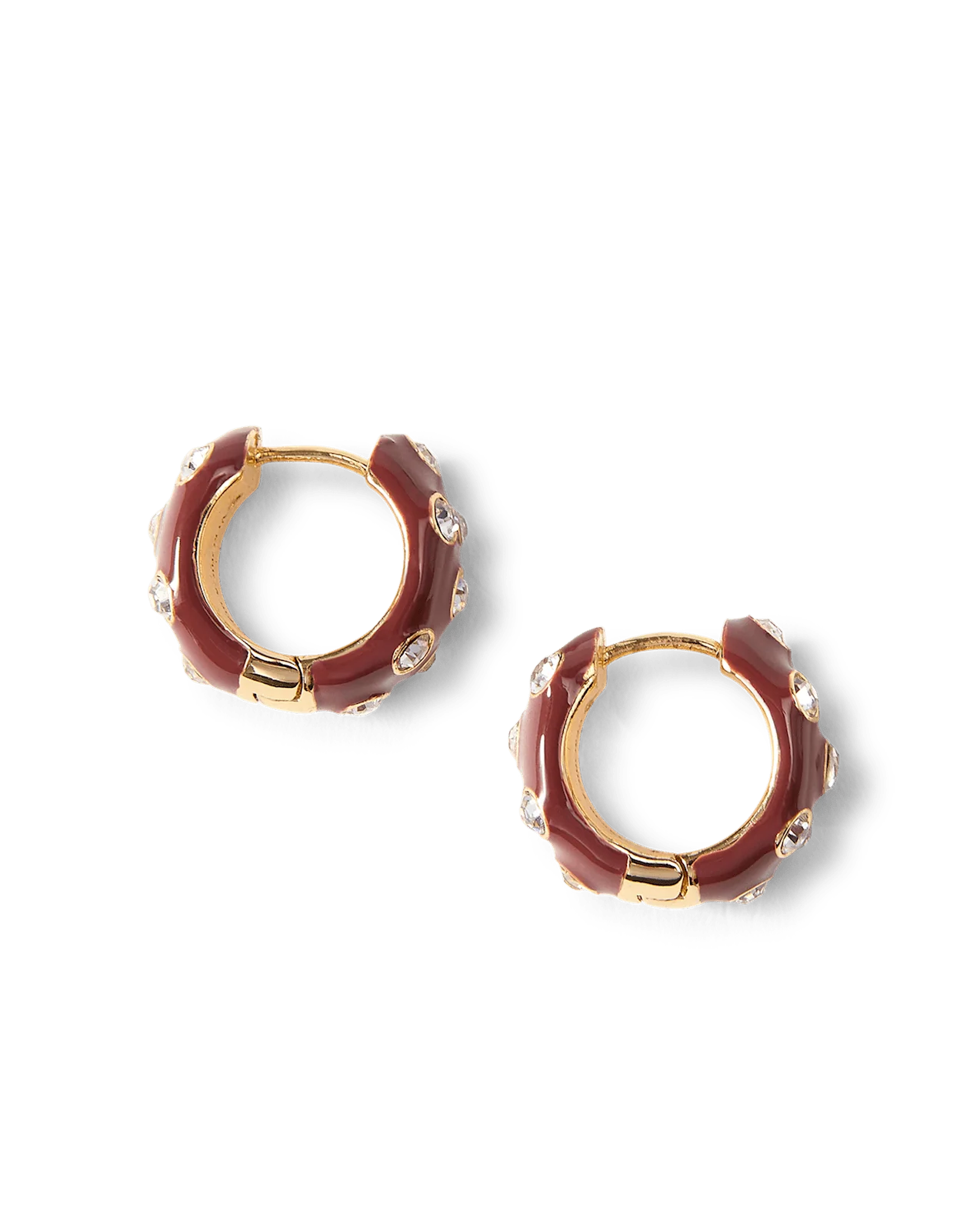 Crystal and Enamel Huggie Hoop - Image 6