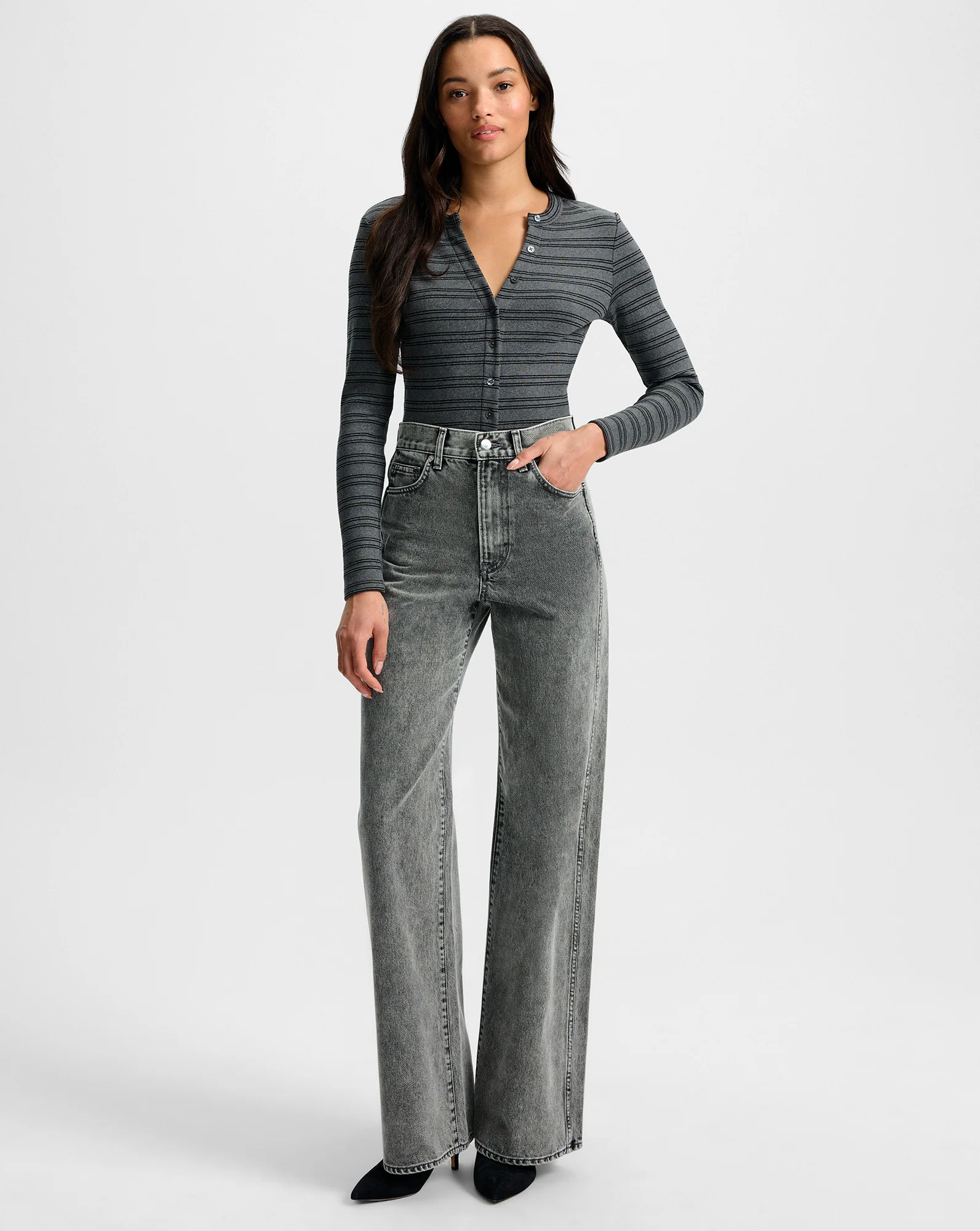 Dilia Striped Button-Down T-Shirt - Image 2