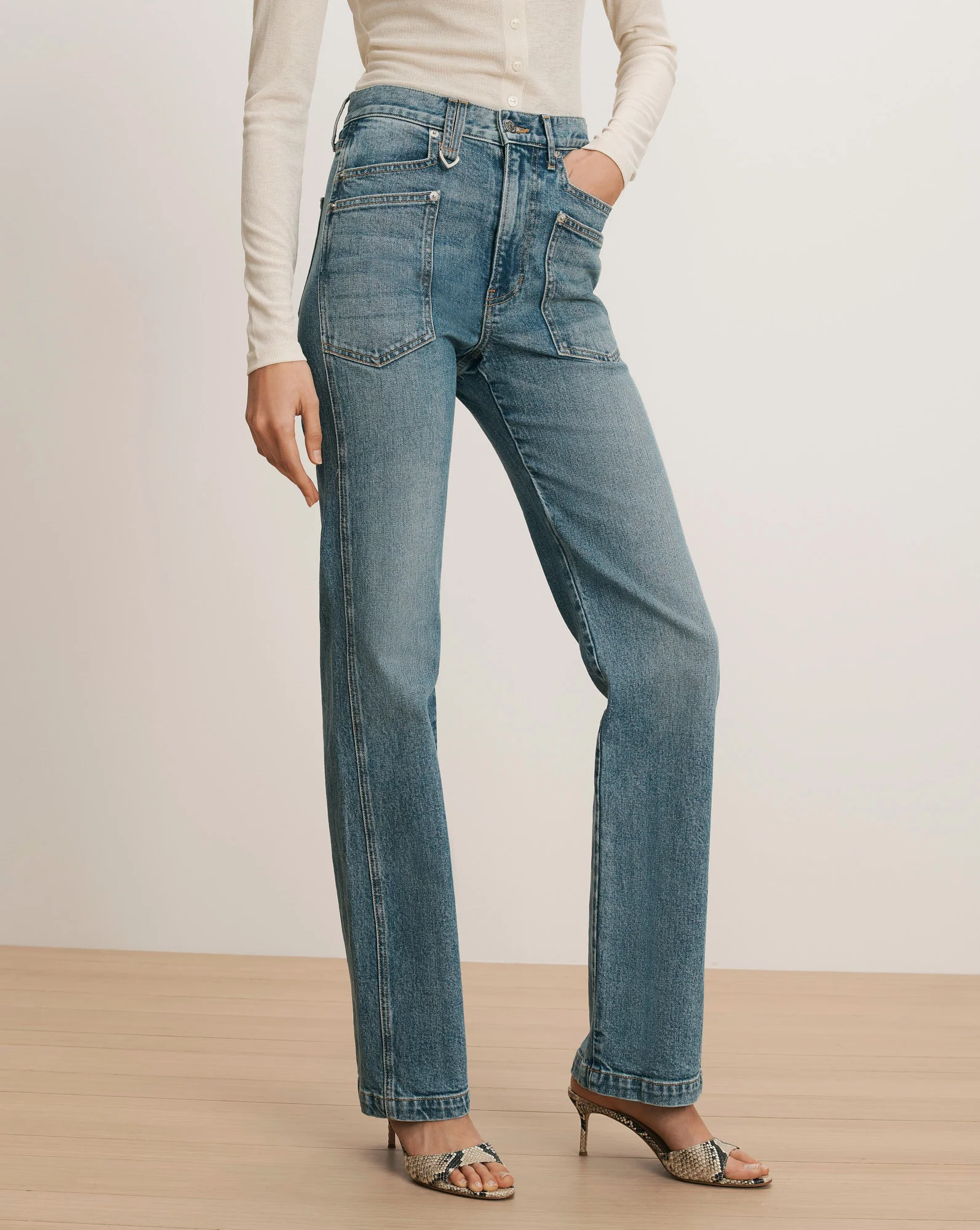 Dylan Patch-Pocket Straight-Leg Jean - Image 2