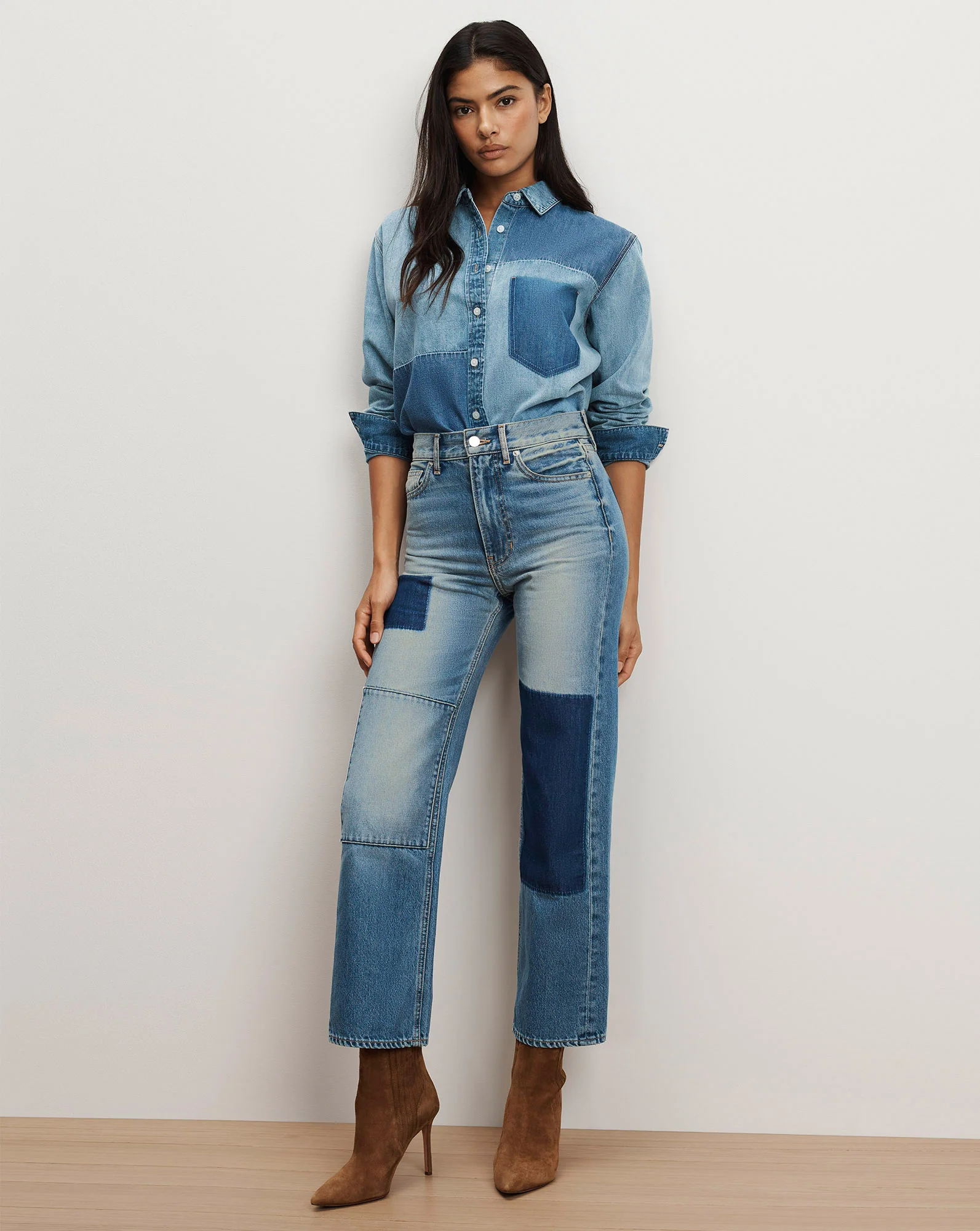 Dylan Patchwork Straight-Leg Jean - Image 3