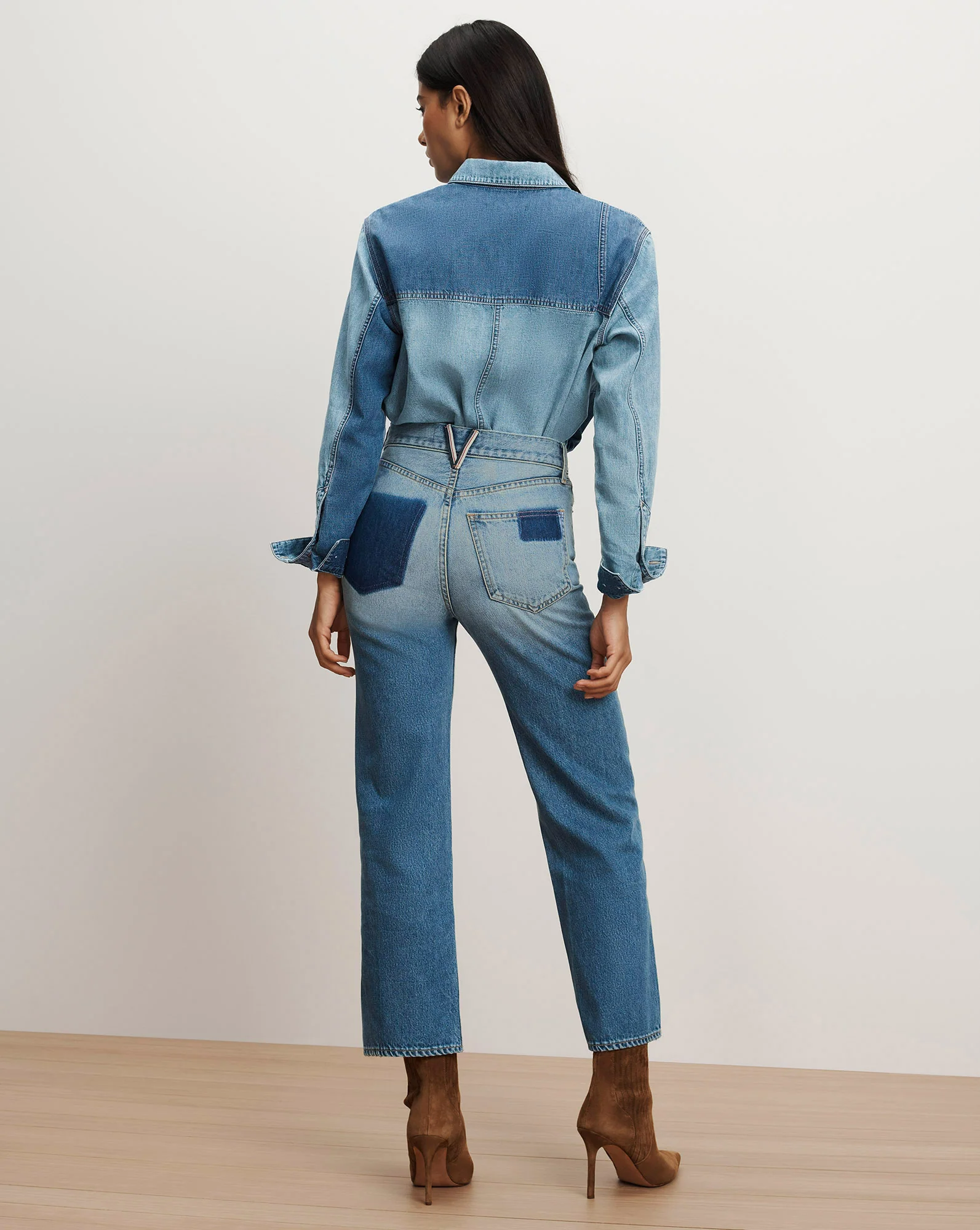 Dylan Patchwork Straight-Leg Jean - Image 5