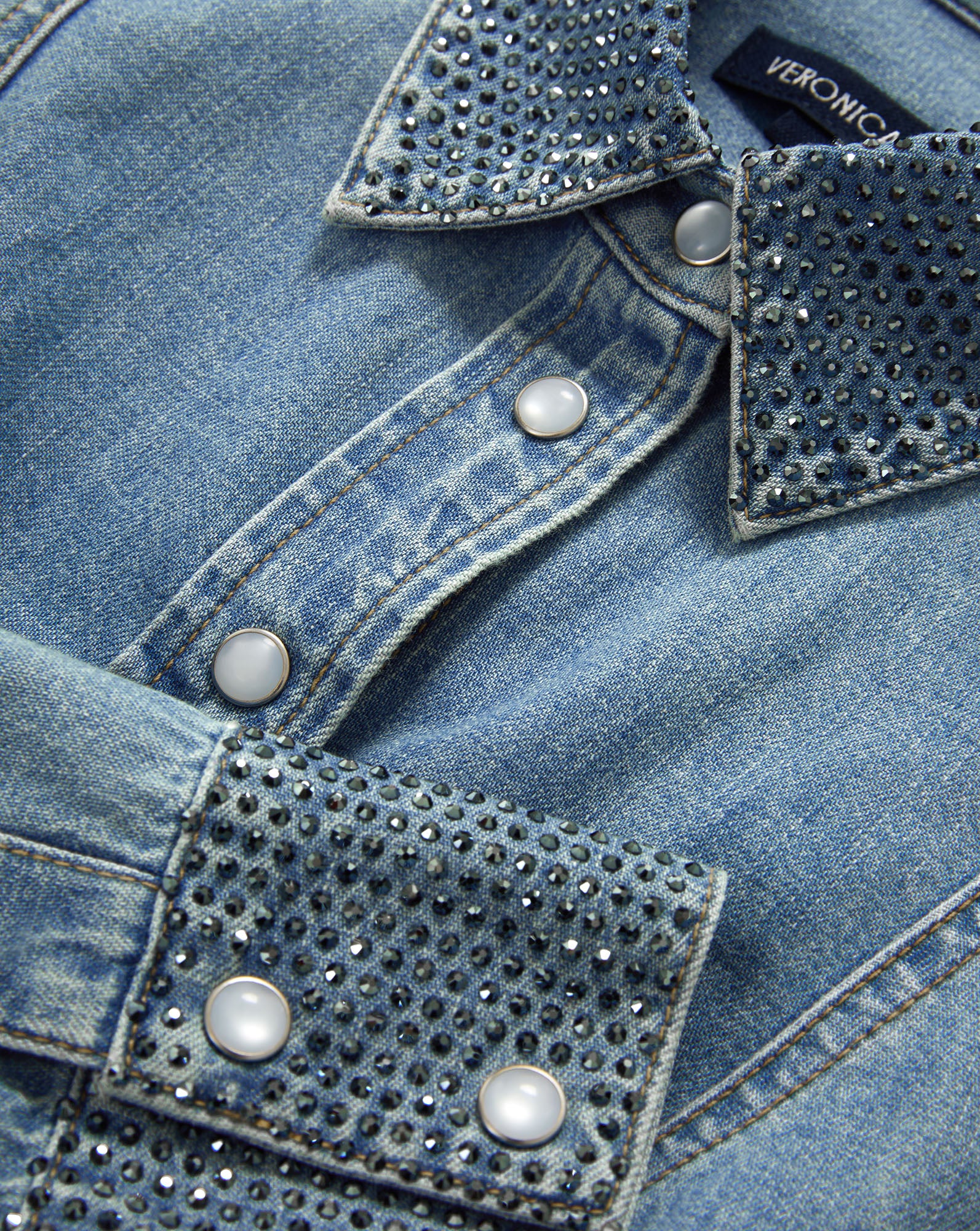 Eddie Embellished Chambray Shirt - Image 3