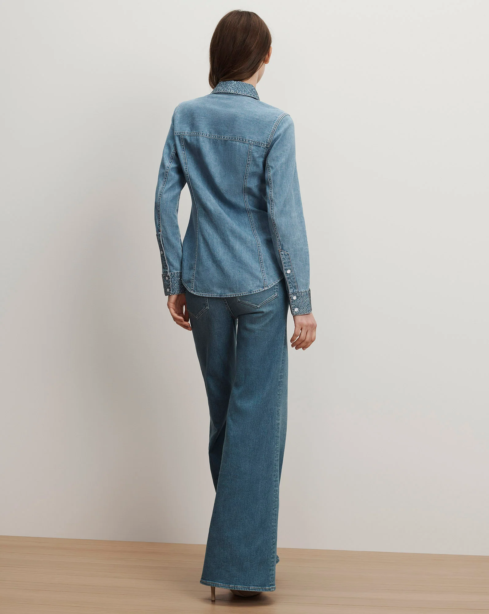 Eddie Embellished Chambray Shirt - Image 4