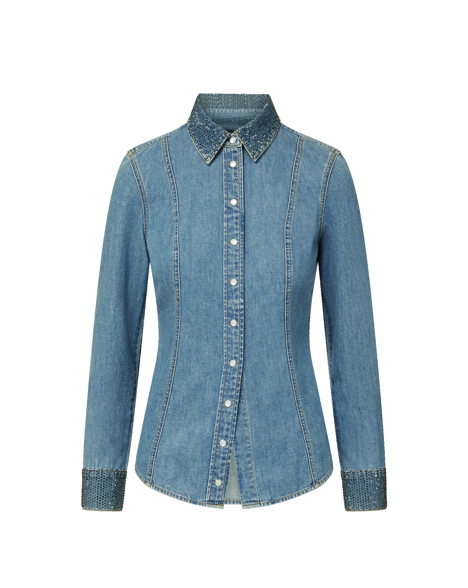 Eddie Embellished Chambray Shirt - Image 6