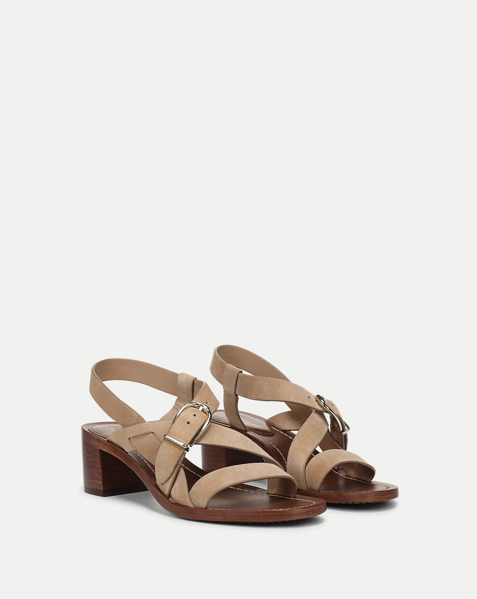Etta Suede Mid-Heel Sandal - Image 3