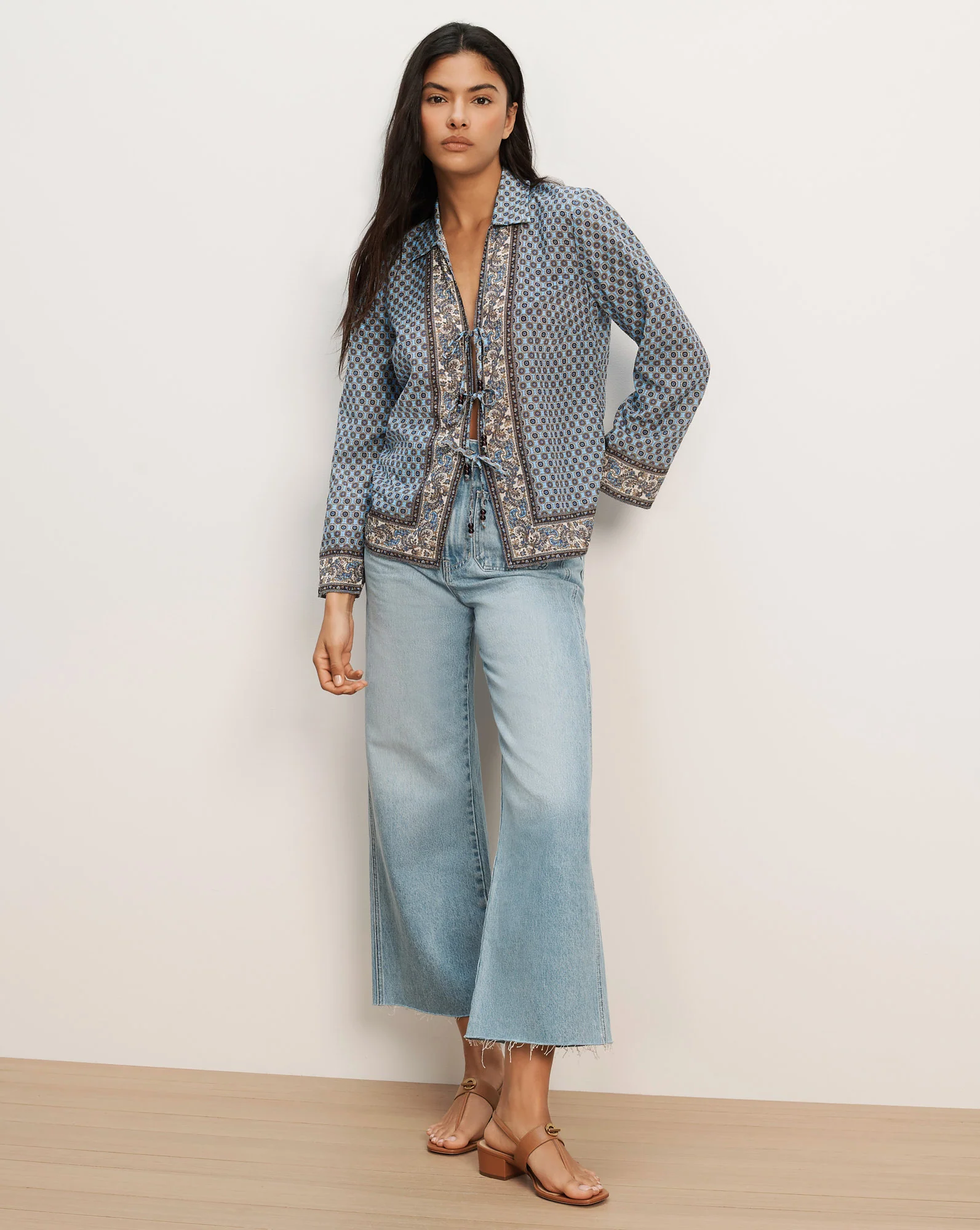 Eva Scarf-Print Blouse - Image 2
