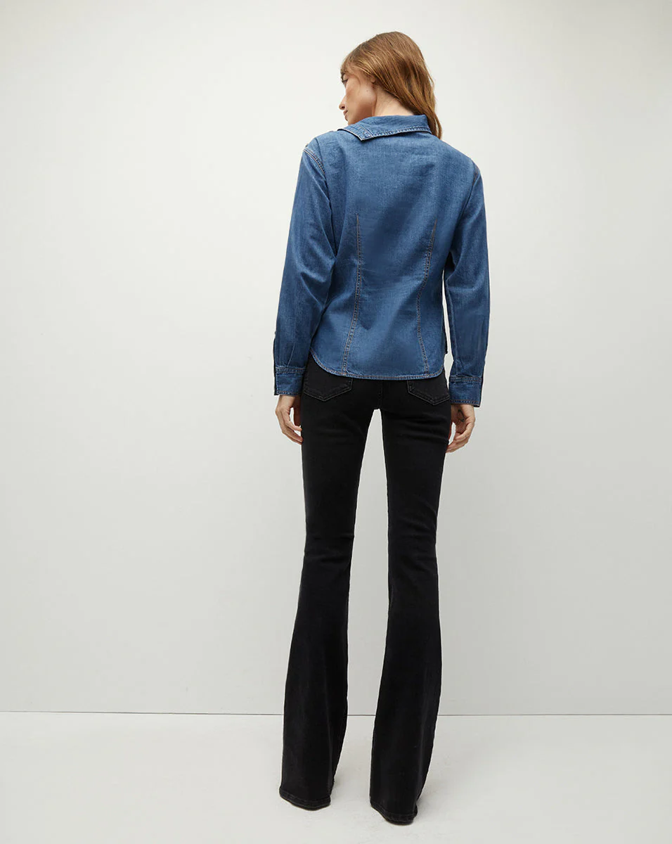 Fauri Asymmetrical Denim Shirt - Image 4
