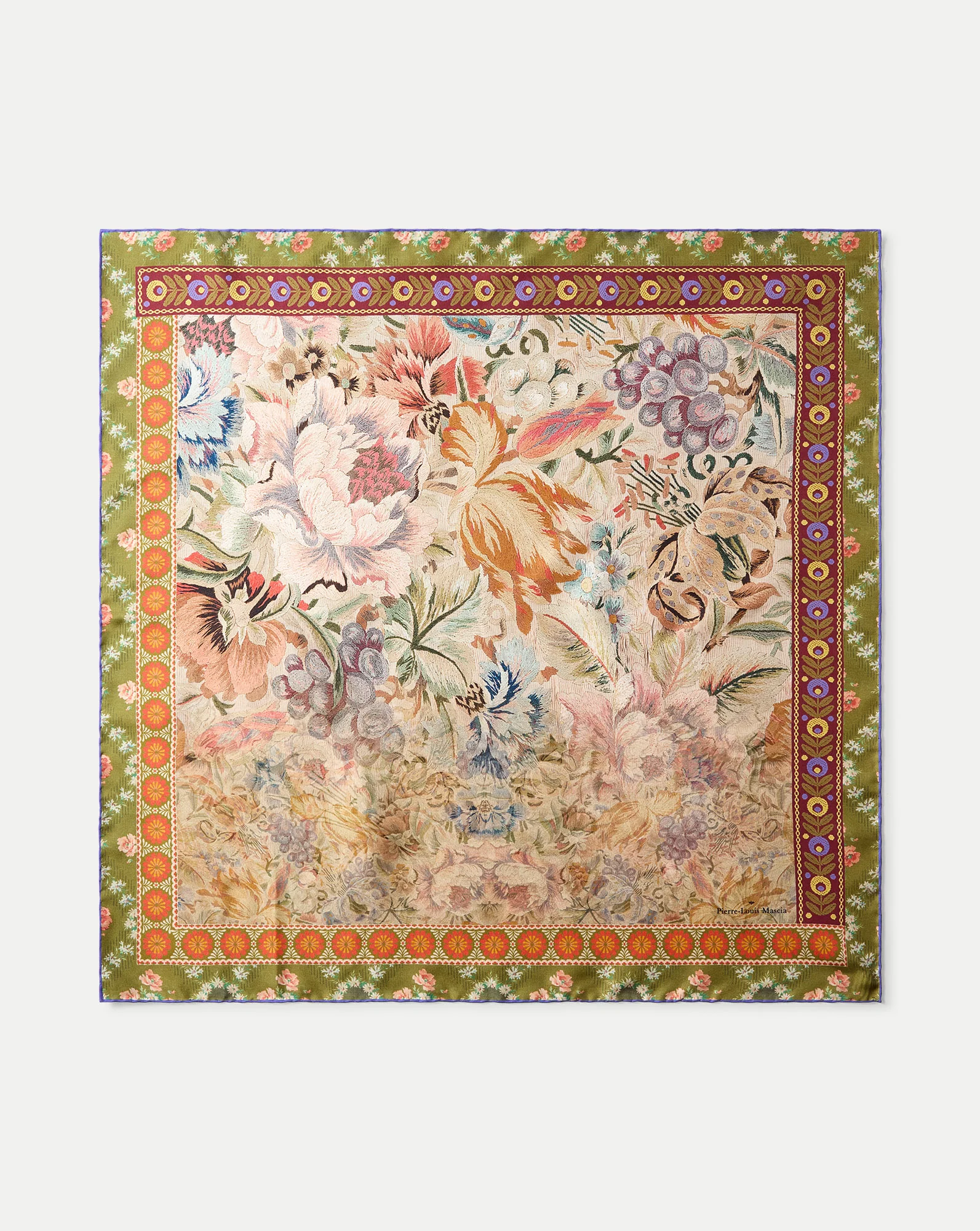 Floral Bandana Silk Scarf - Image 2