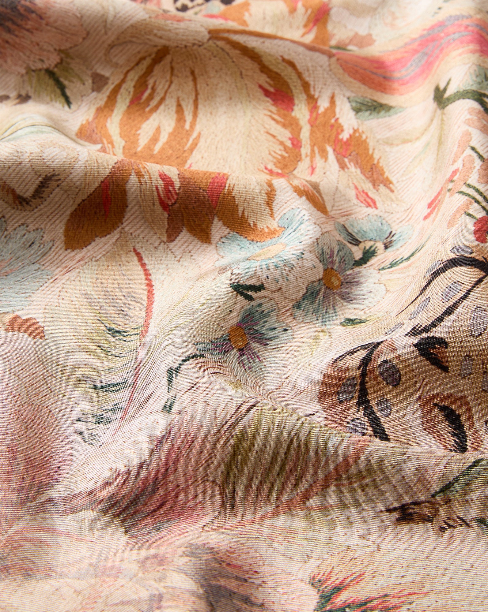 Floral Bandana Silk Scarf - Image 3