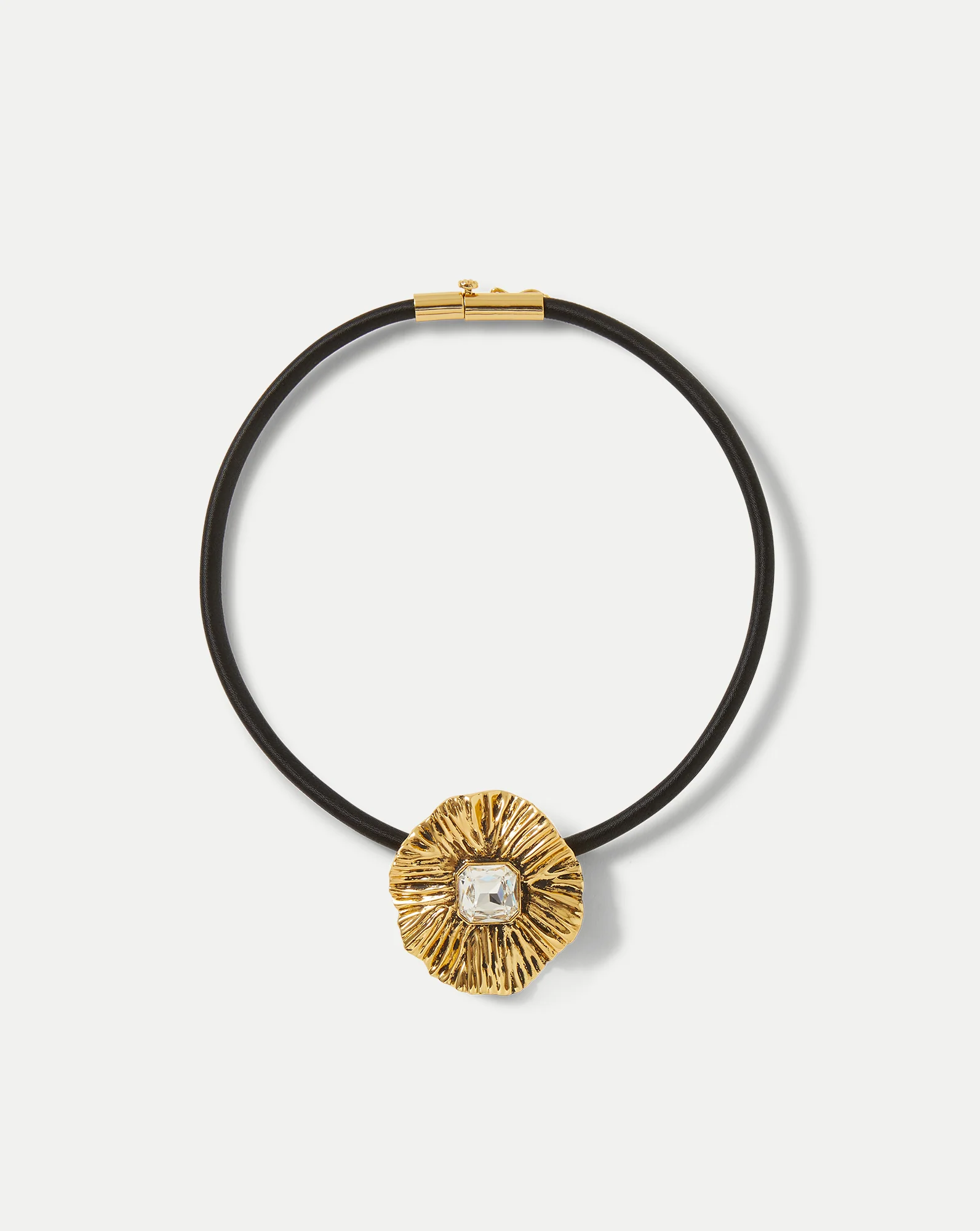 Floral Pendant Cord Necklace