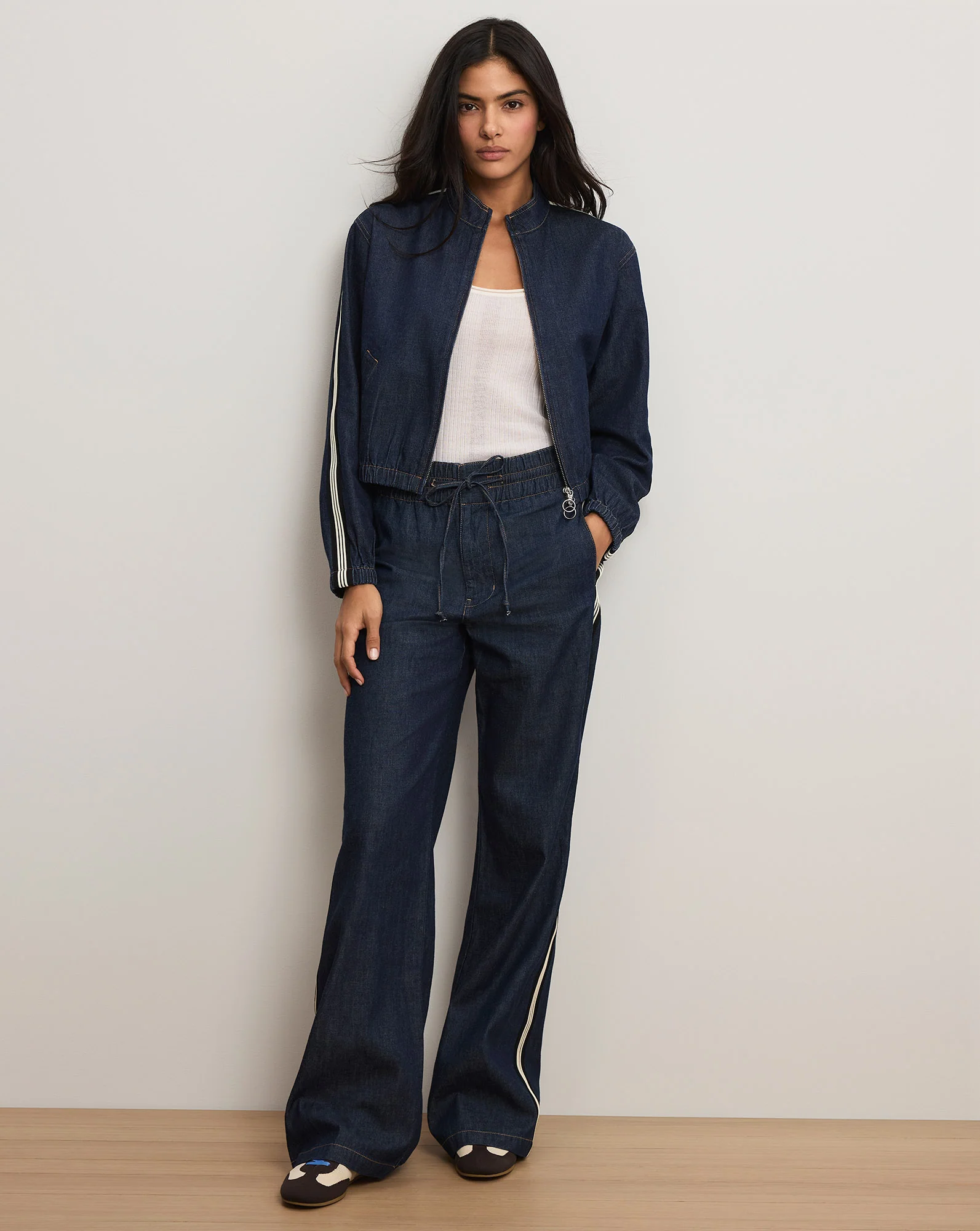 Gigi Denim Track Jacket - Image 2