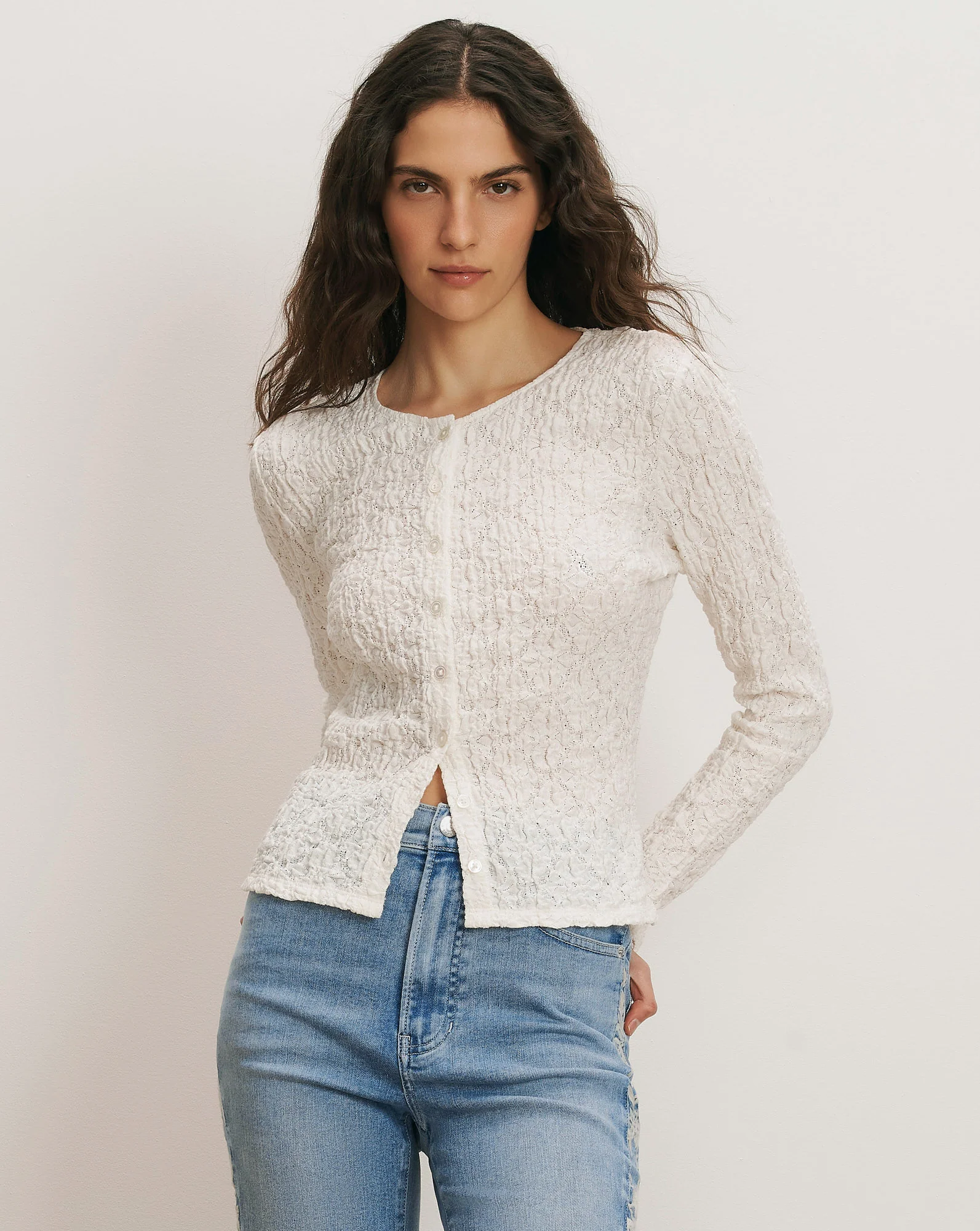 Gillingham Stretch-Lace Cardigan