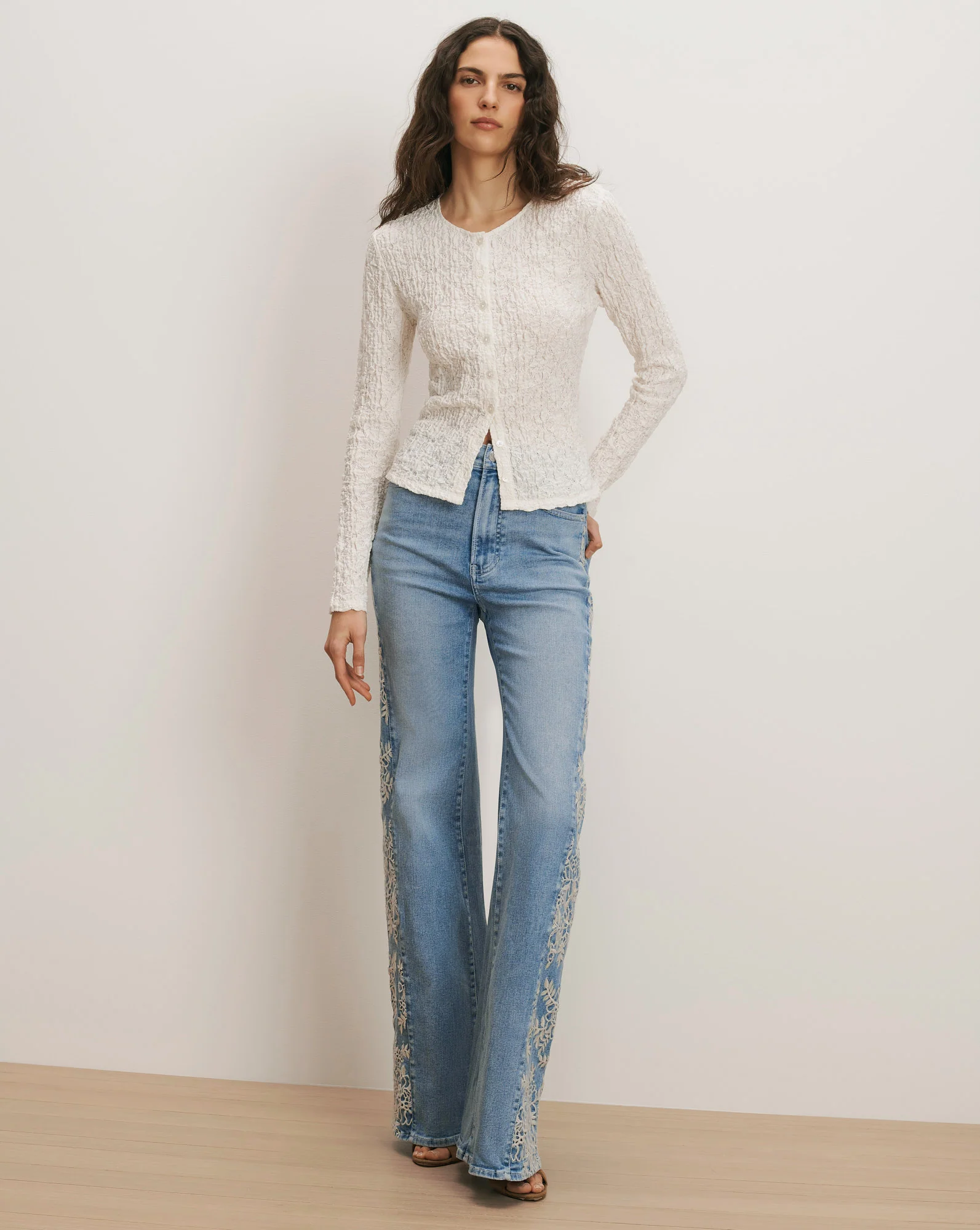 Gillingham Stretch-Lace Cardigan - Image 2