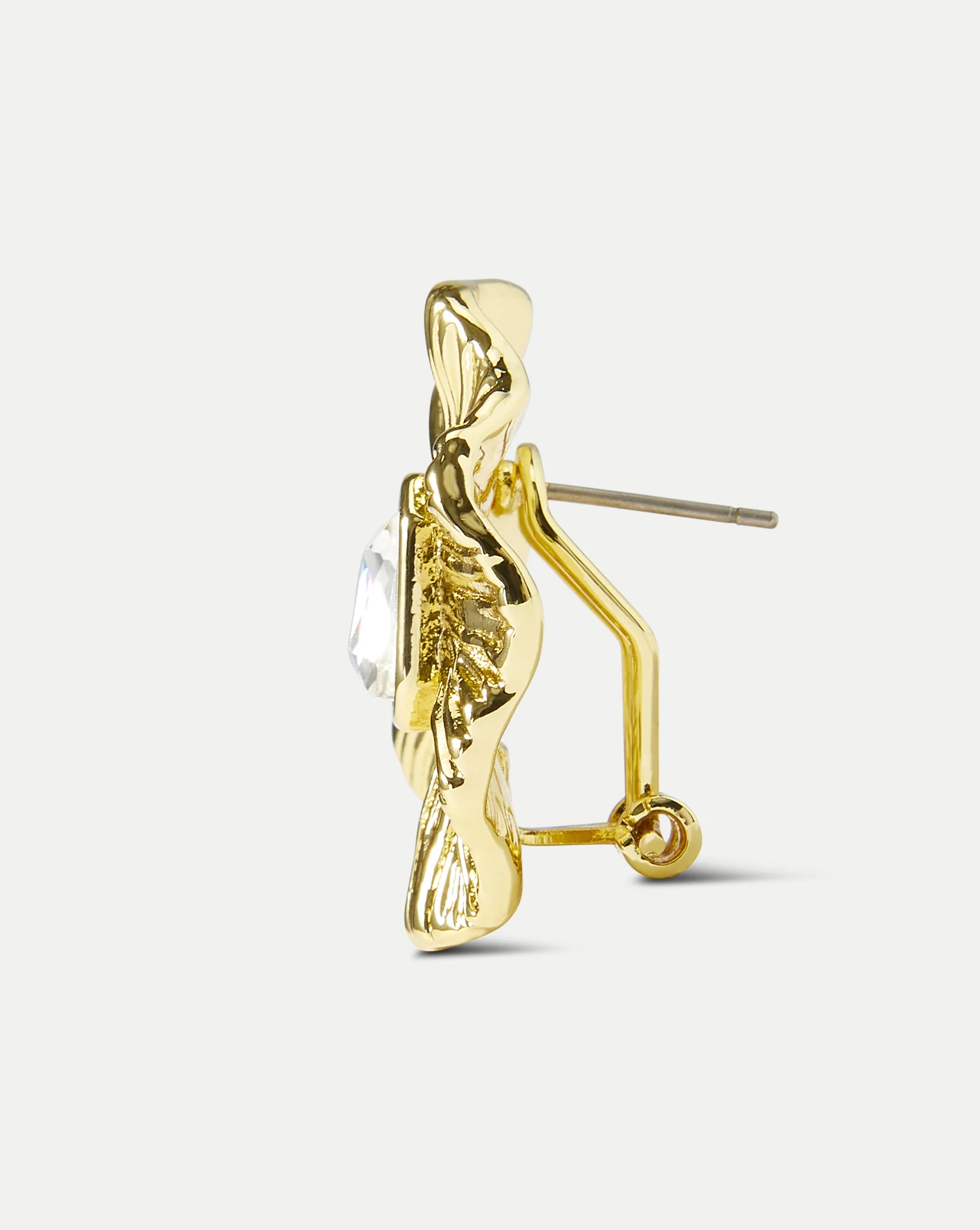 Gold Floral Earring - Image 4