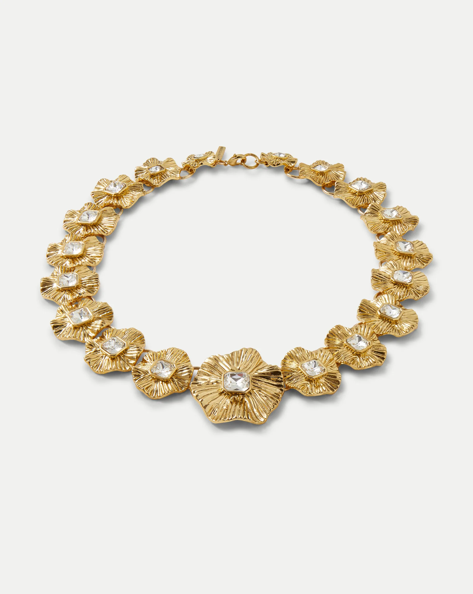 Gold Floral Statement Necklace - Image 3