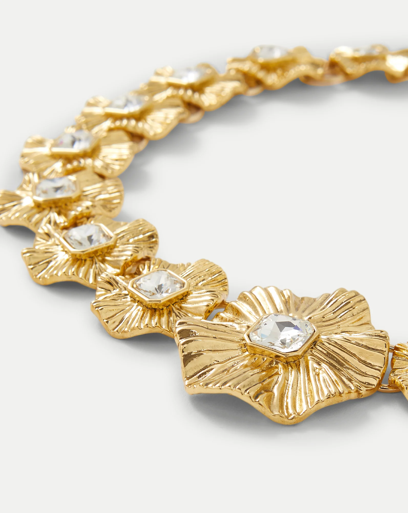 Gold Floral Statement Necklace - Image 4