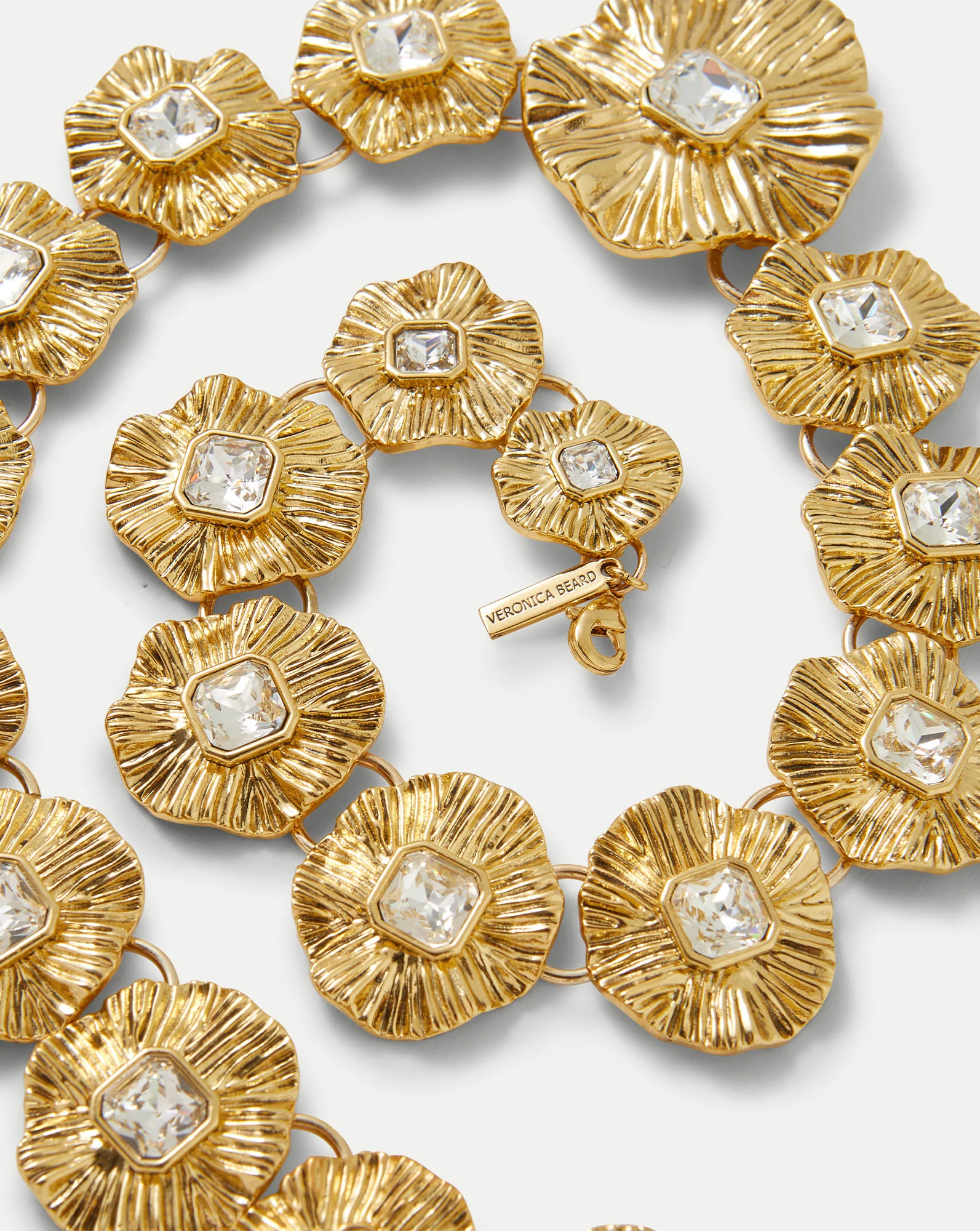 Gold Floral Statement Necklace - Image 5