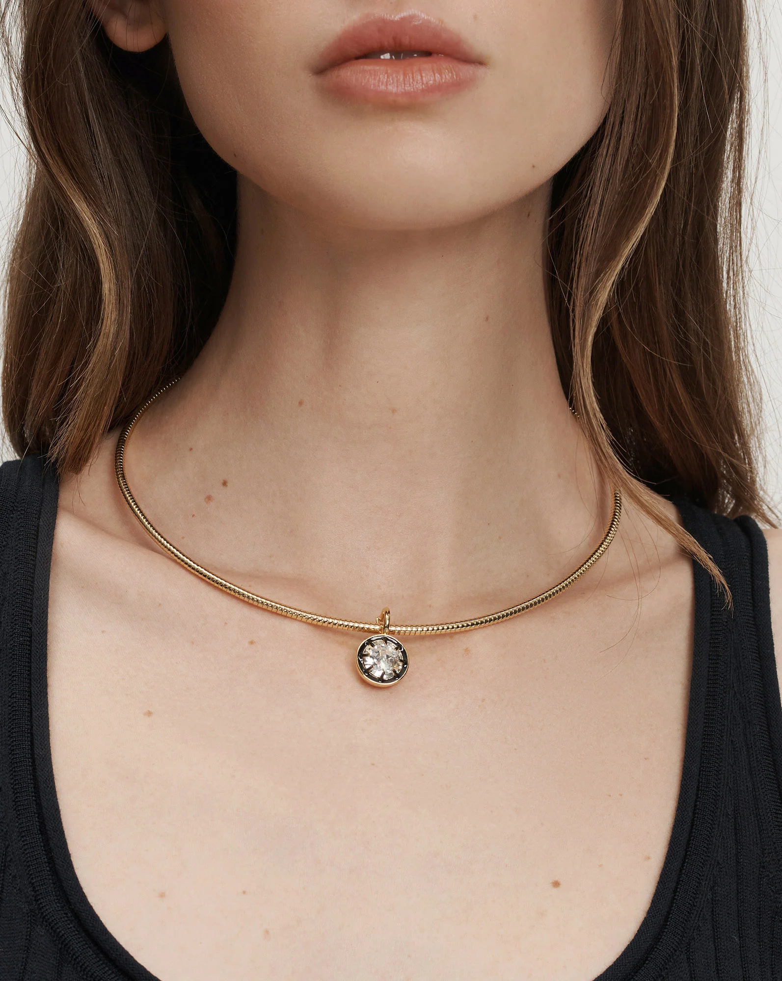 Gold Snake Chain Pendant Necklace - Image 2