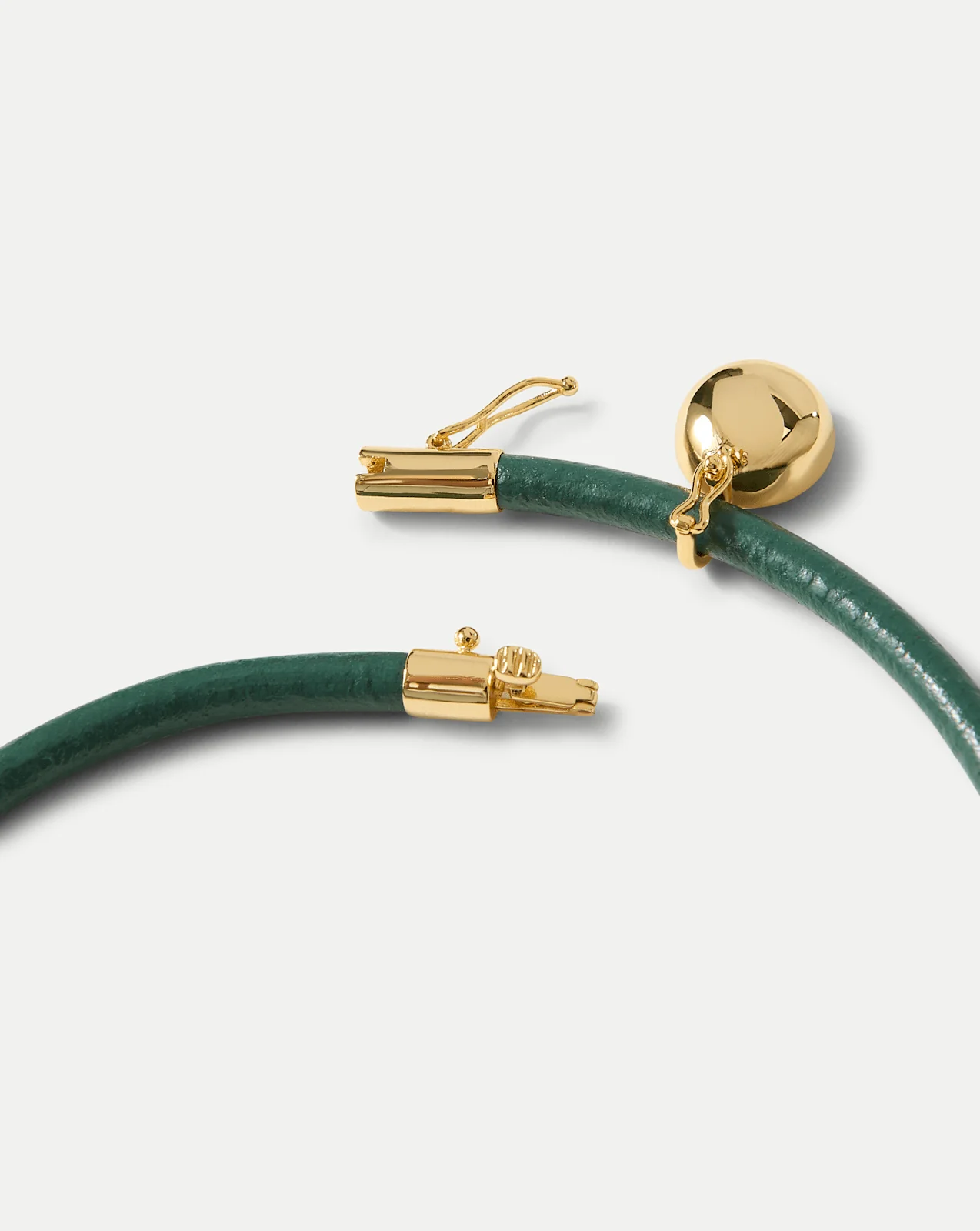 Green Leather Pendant Necklace - Image 4