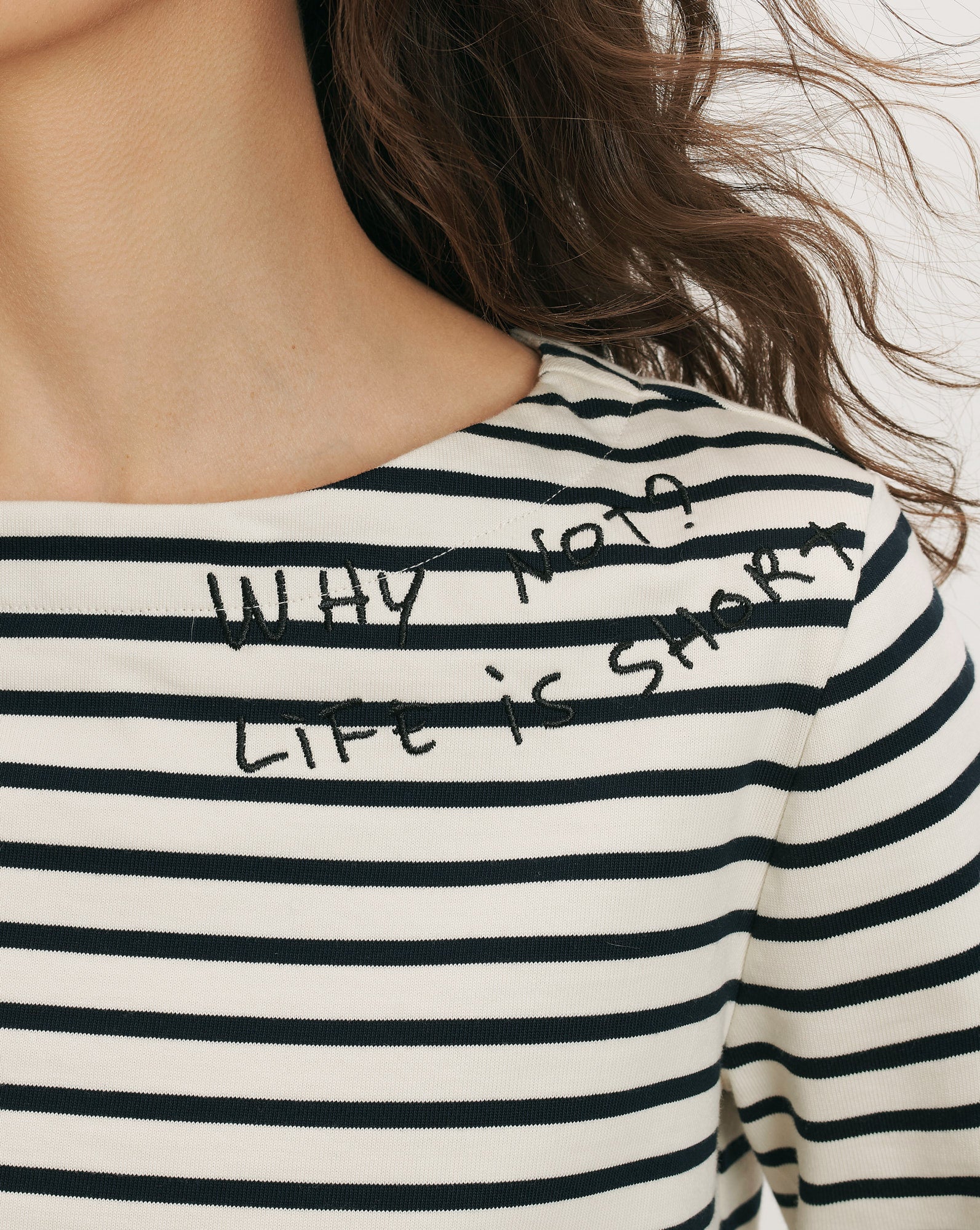Hovey Embroidered Stripe Top - Image 5