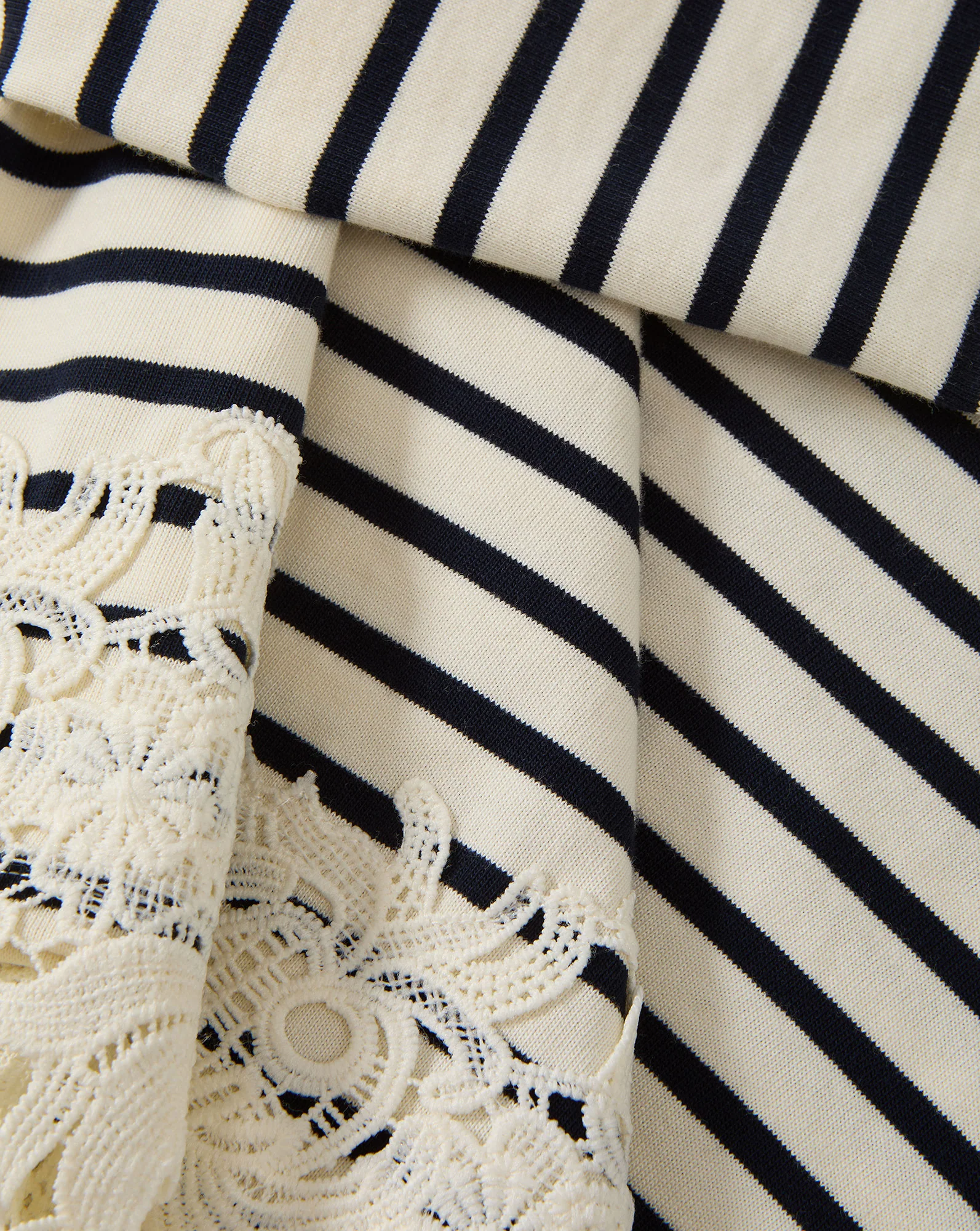 Hovey Striped Lace T-Shirt - Image 3