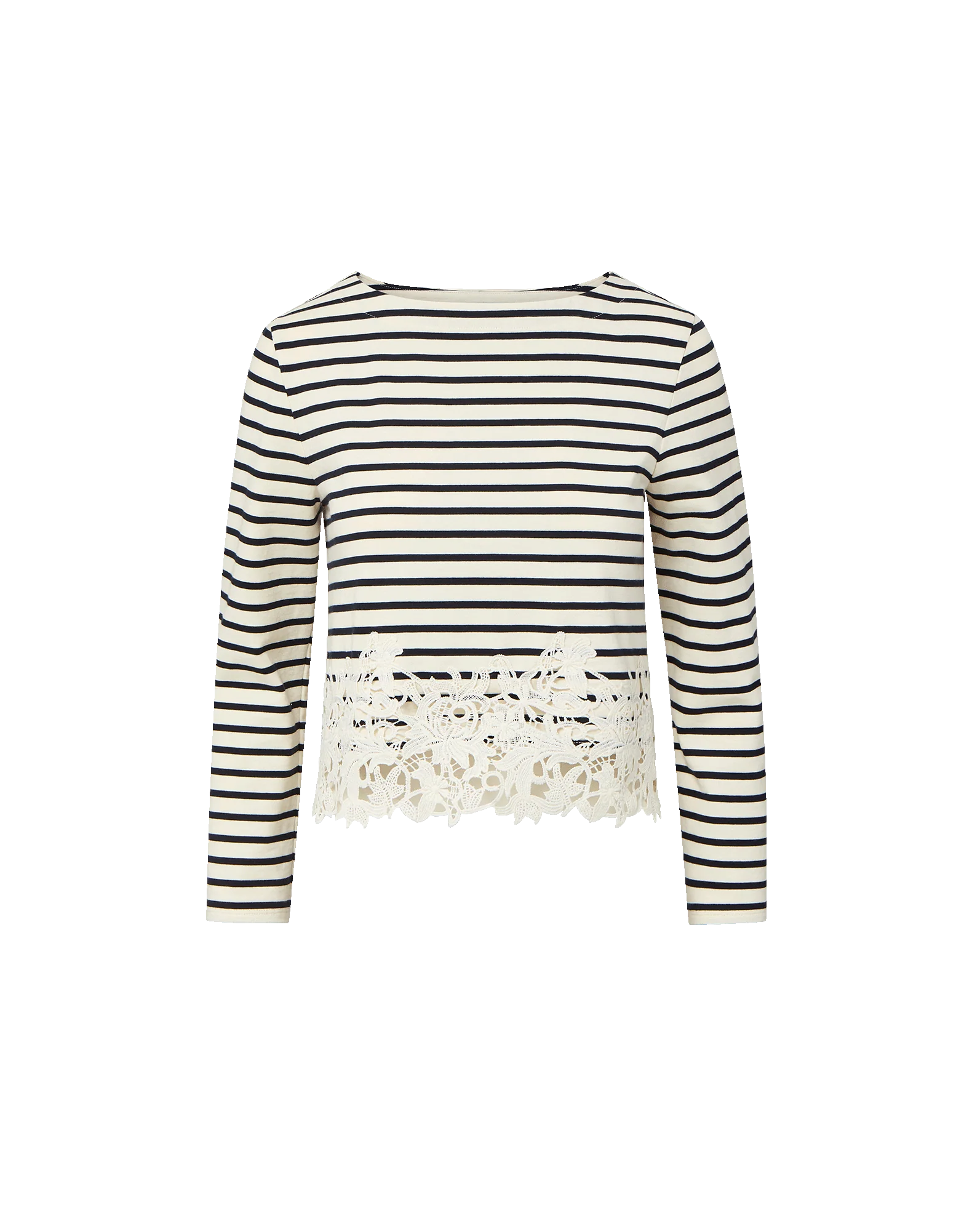 Hovey Striped Lace T-Shirt - Image 6